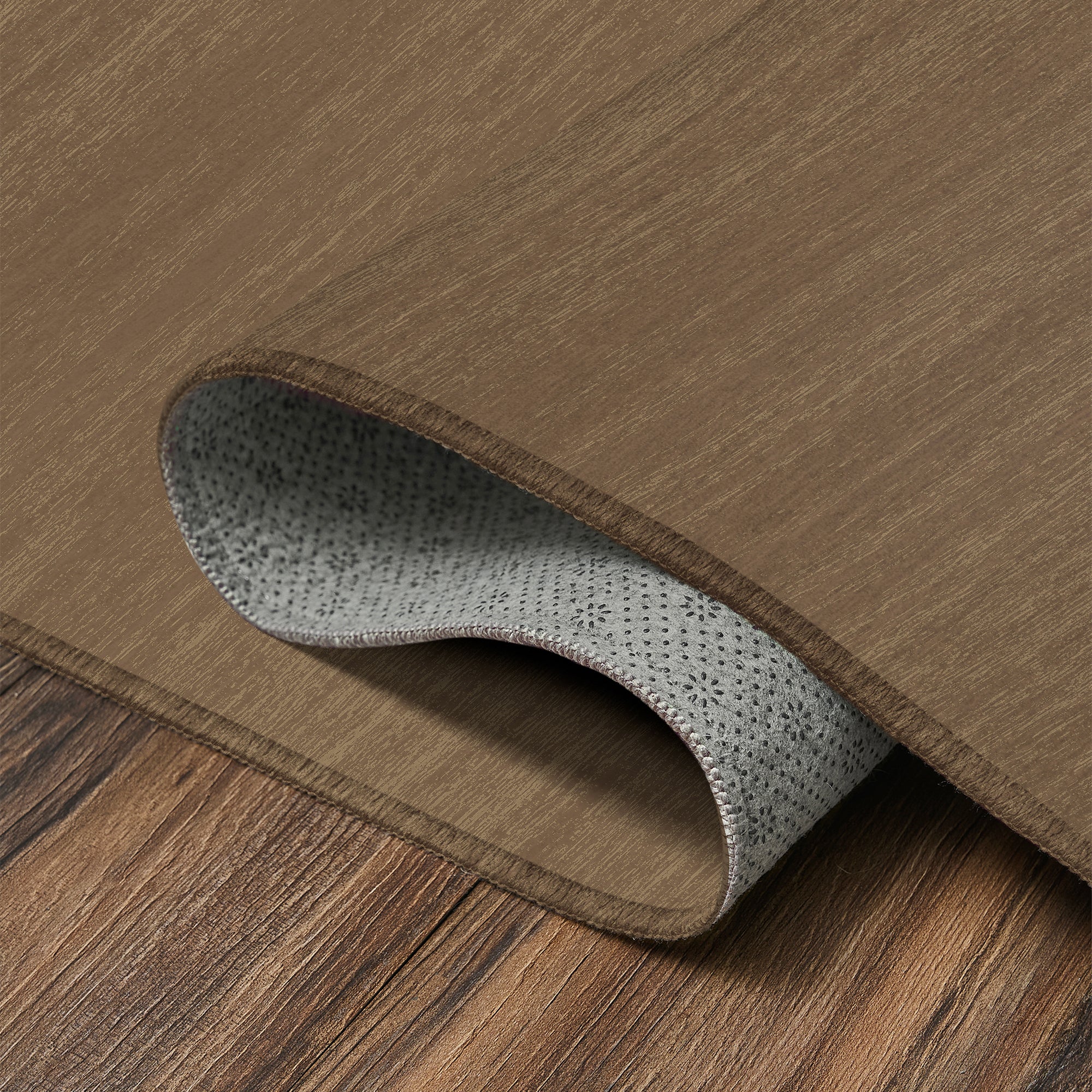 Solid Taupe Machine Washable Rug