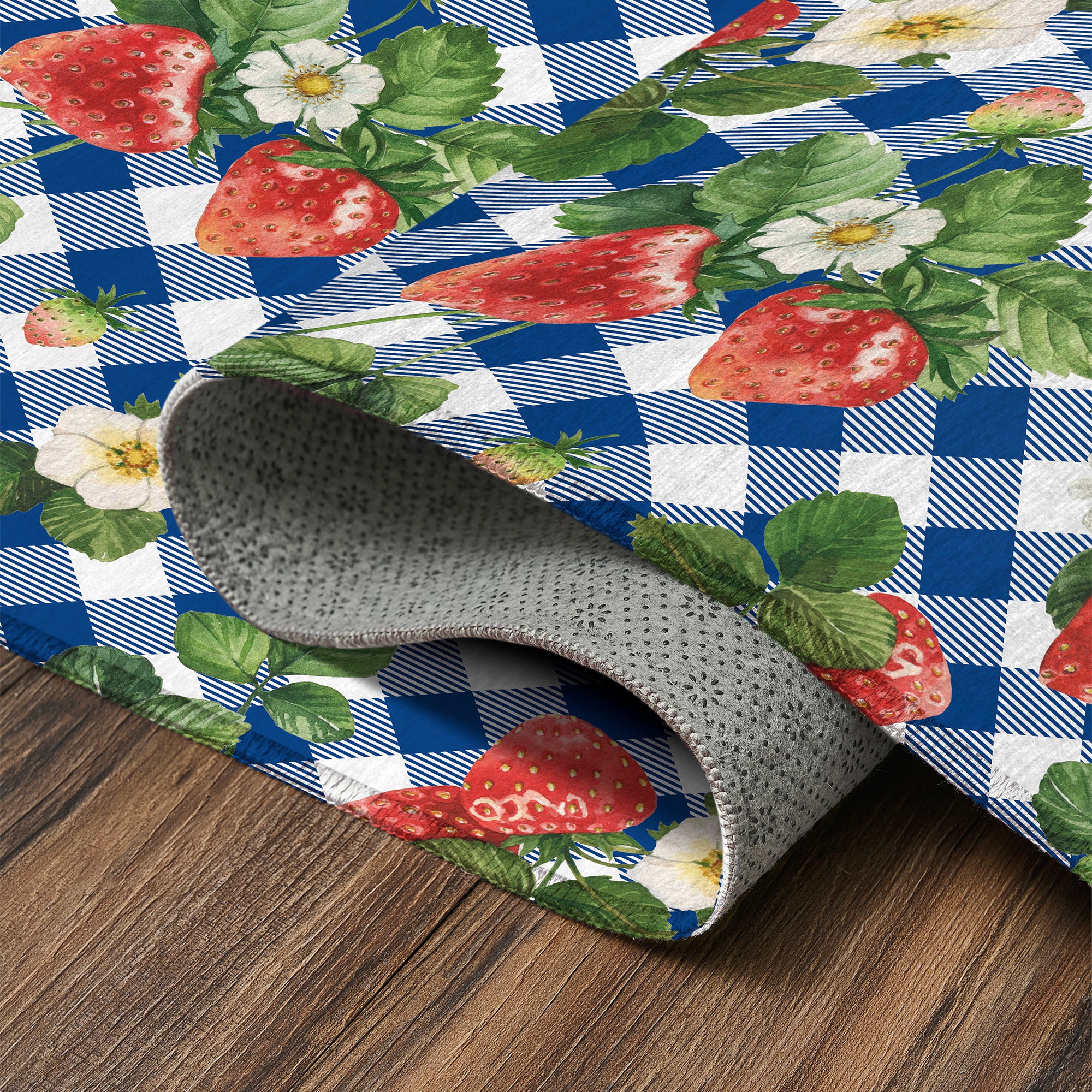 Berry Pattern Multicolored Kitchen Washable Rug