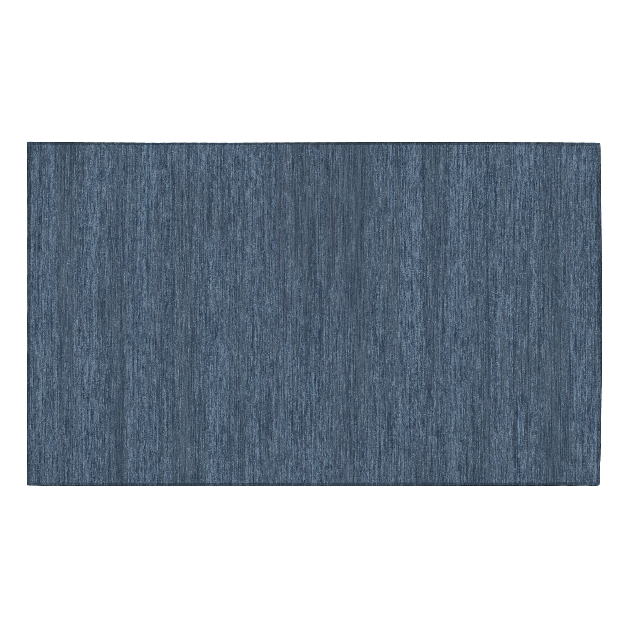 Denim blue 3'x5' machine washable area rug, modern and pet friendly