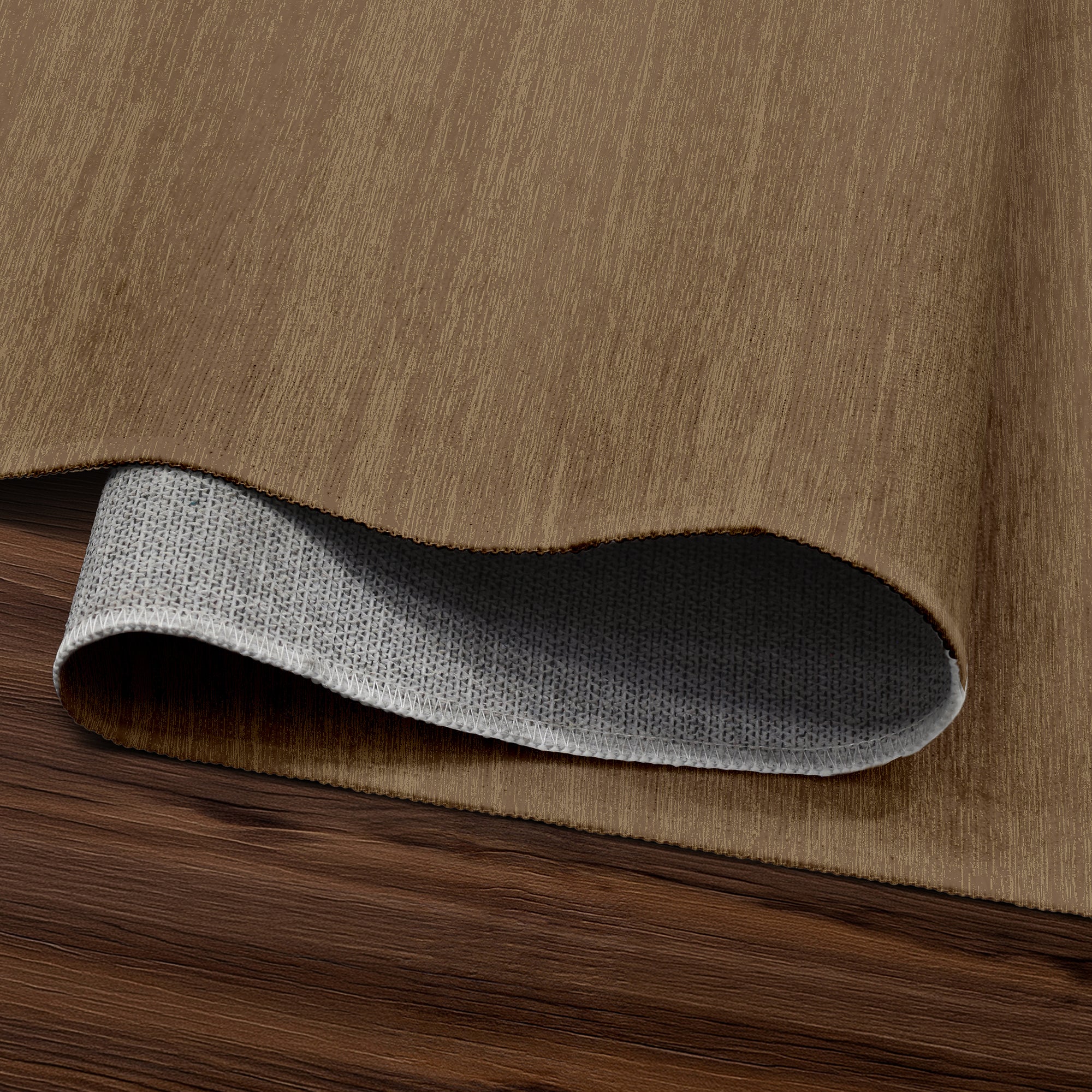Solid Taupe Machine Washable Rug