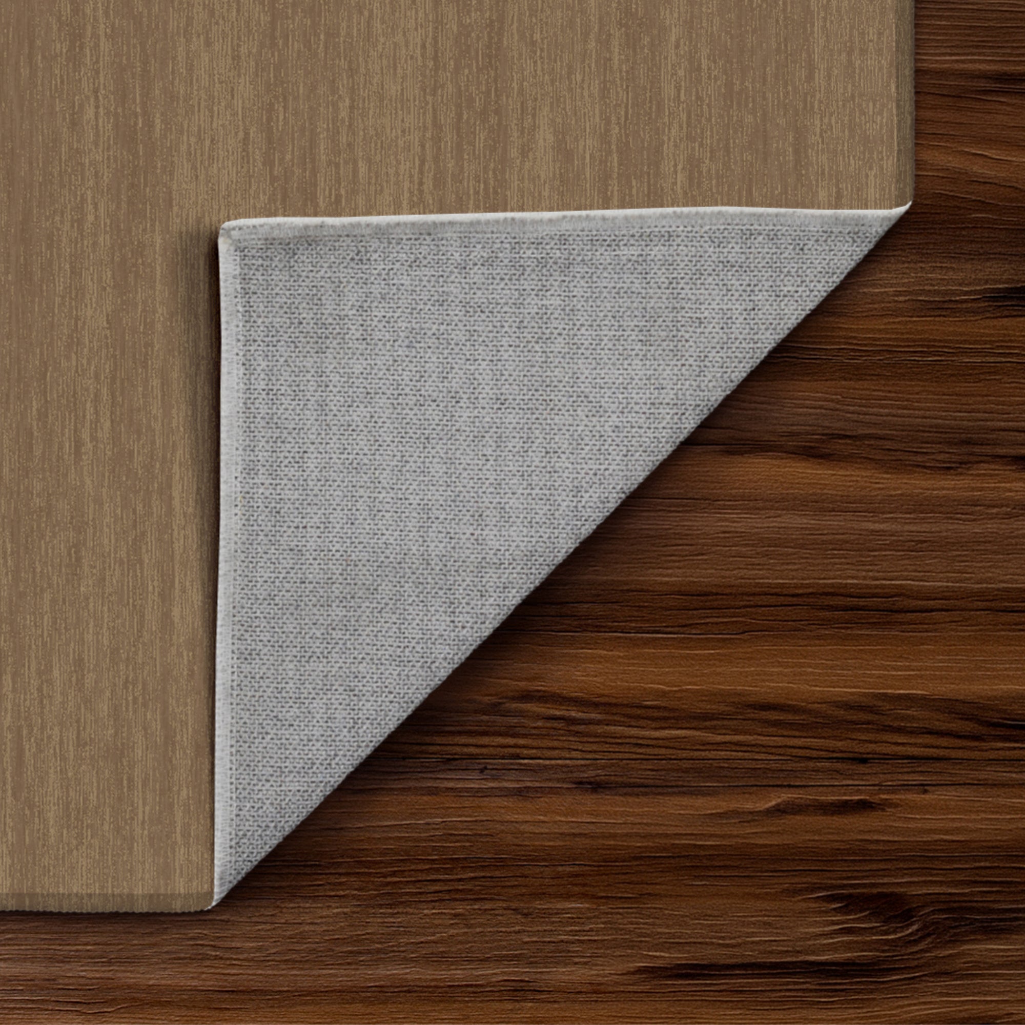 Solid Taupe Machine Washable Rug