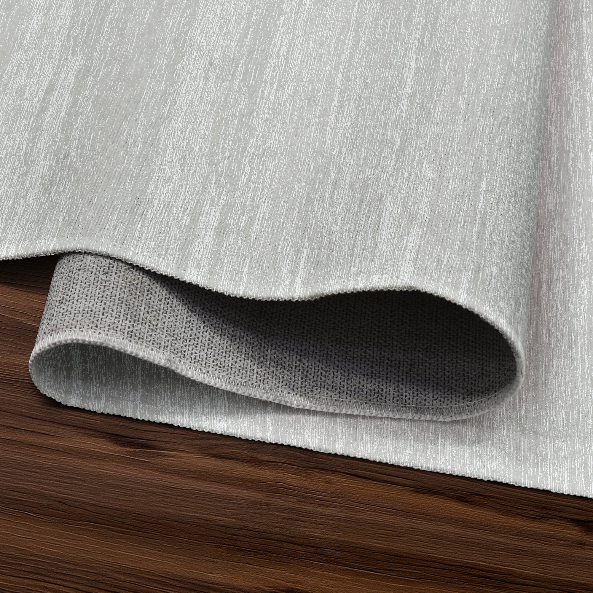 Solid Light Grey  Machine Washable Rug