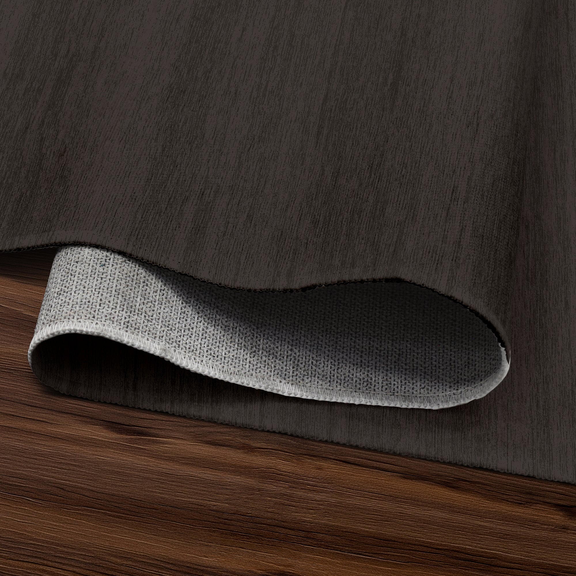 Solid Dark Grey  Machine Washable Rug