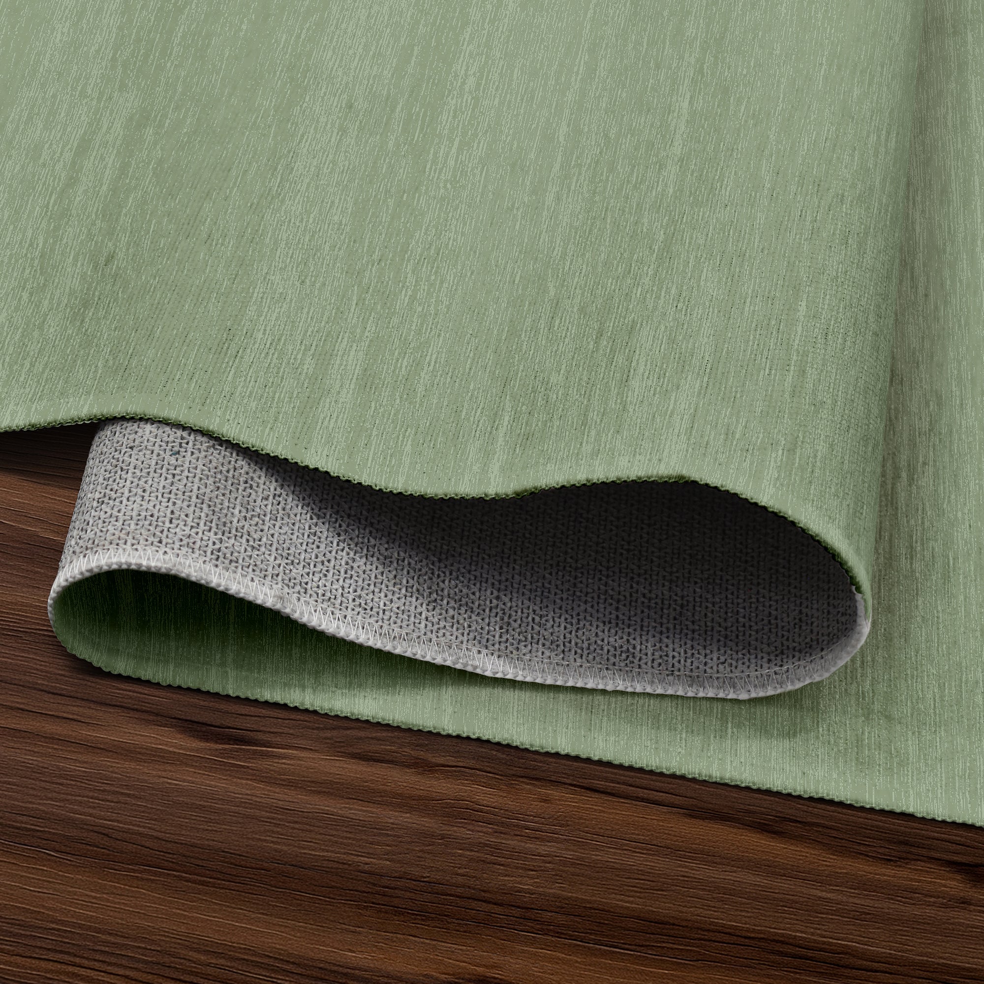 Solid Sea Moss Green Machine Washable Rug