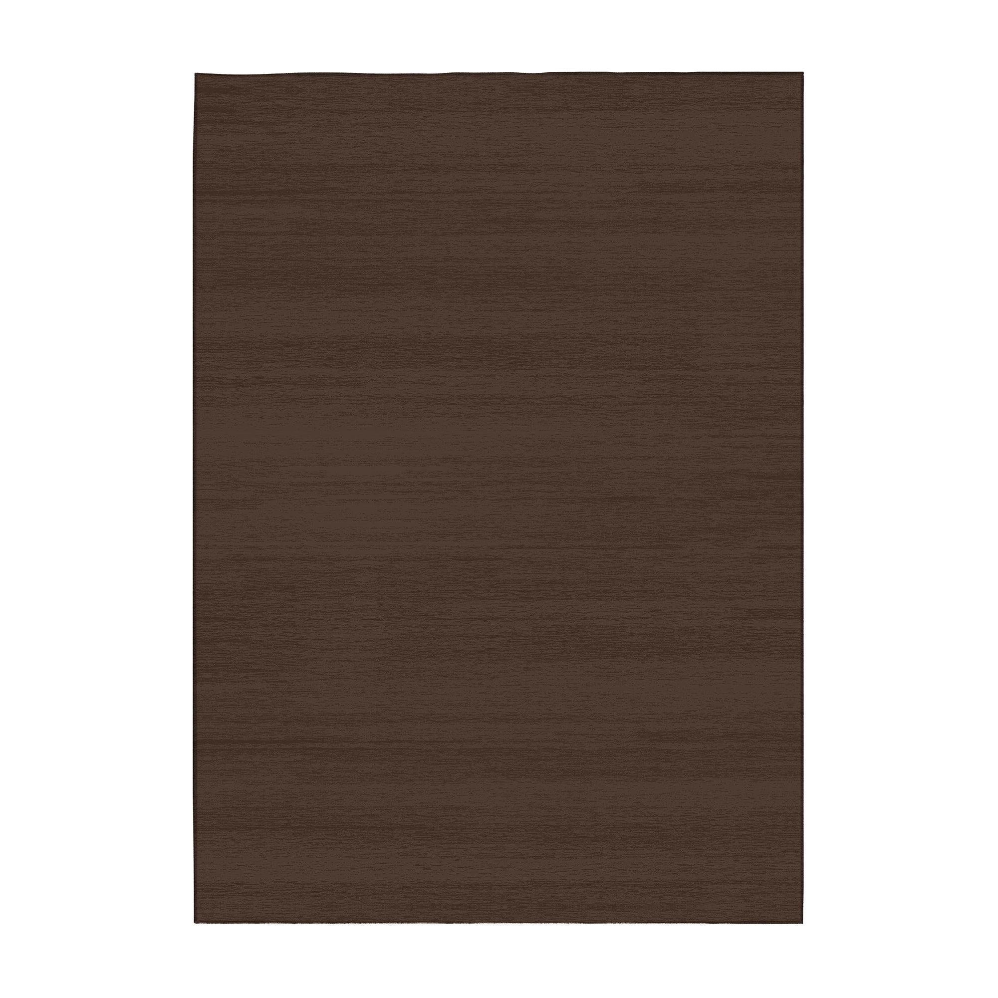 Solid dark brown large area rug 5x7 washable non slip low pile rug for living room bedroom decor