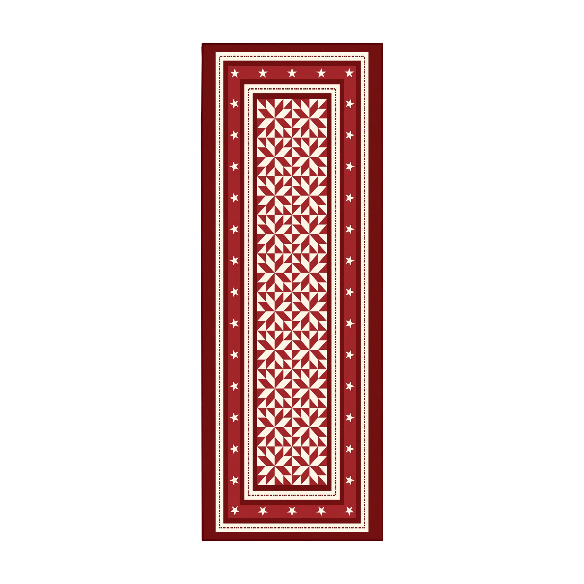Liberty Stars And Stripes Red Machine Washable Rug