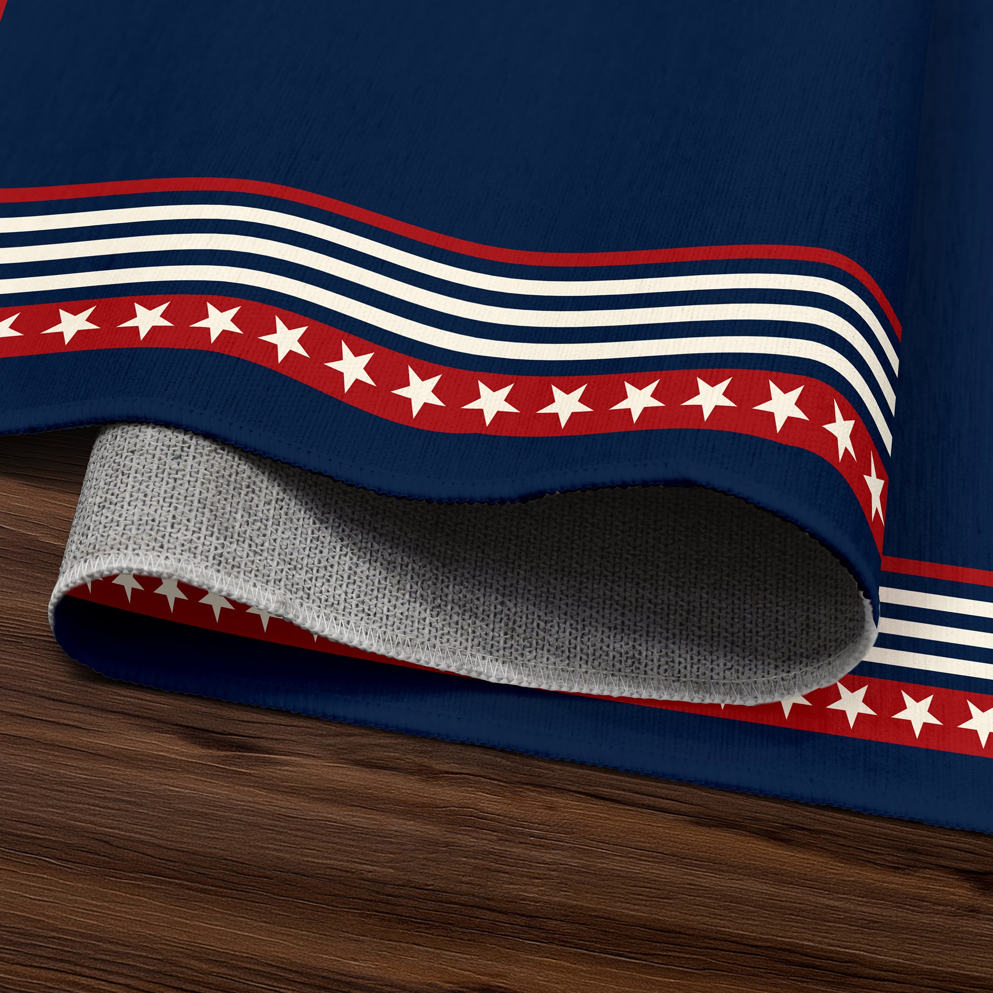 Freedom Stars And Stripes Machine Washable Rug