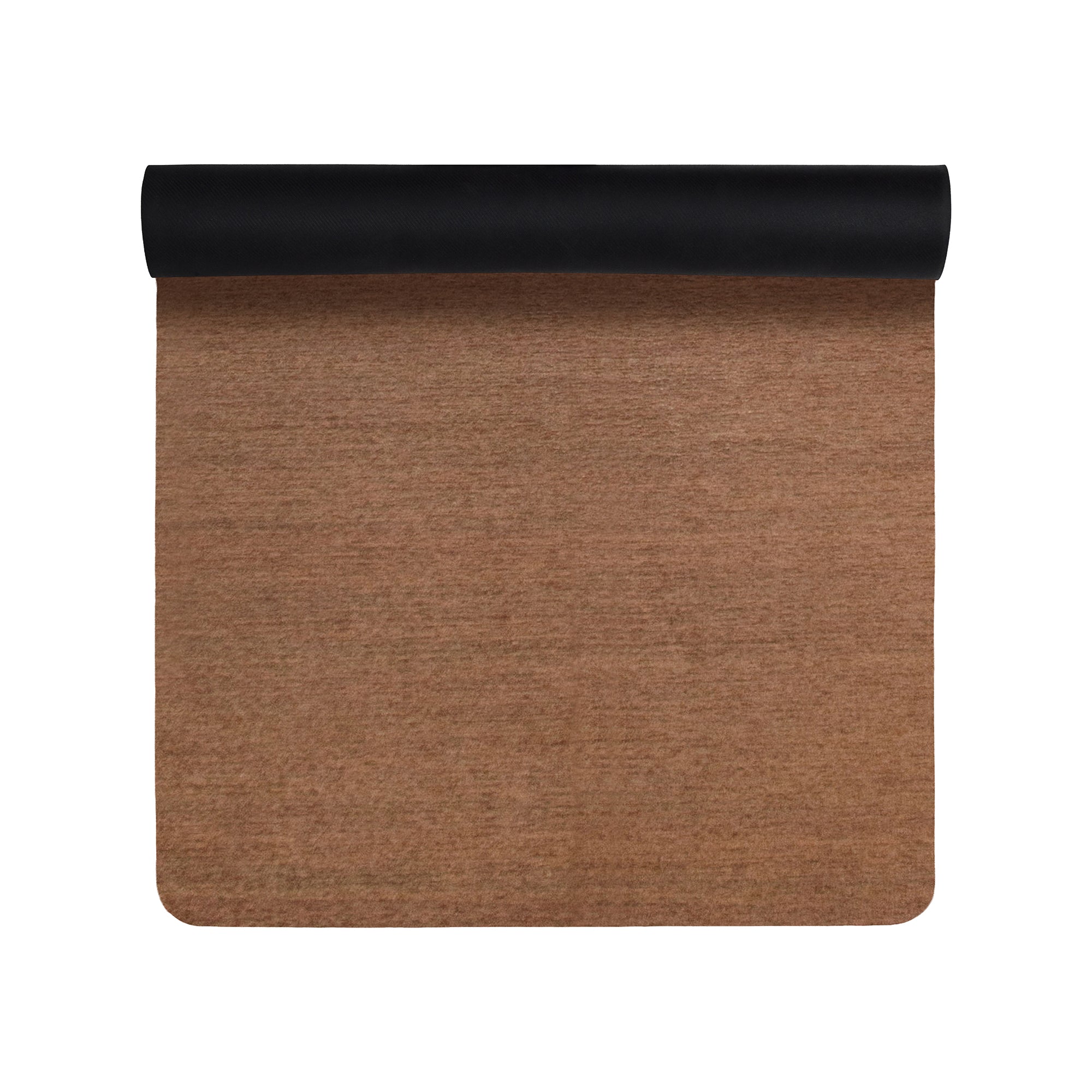Solid espresso brown washable yoga mat non slip minimalist fitness mat for home workout