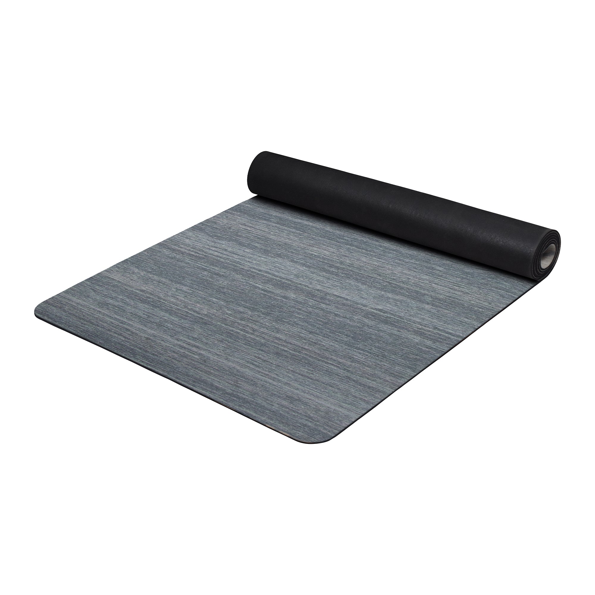 Solid grey washable yoga mat non slip neutral fitness mat for home gym and workout