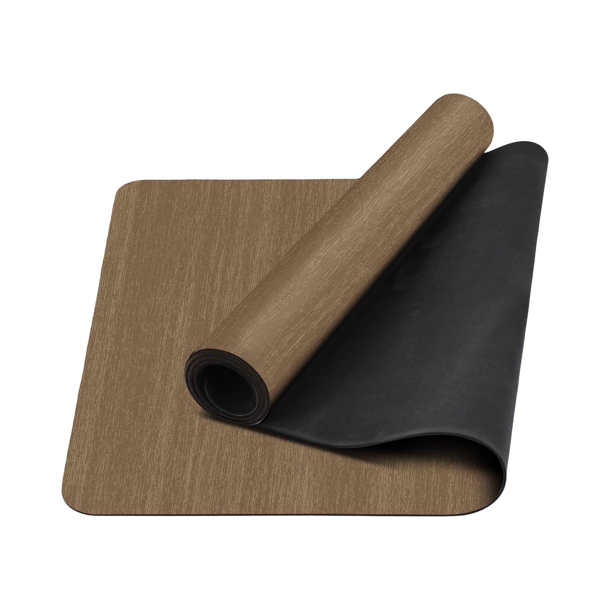 Solid taupe washable anti fatigue yoga mat non slip 28x72 fitness mat neutral comfort mat for home gym kitchen and standing desk