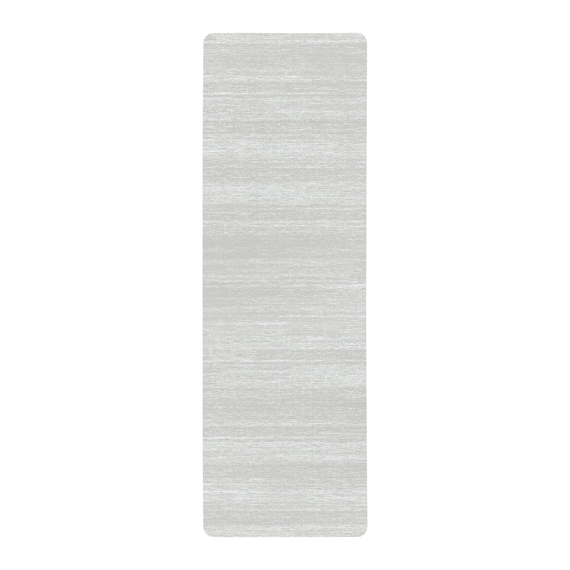 Solid light grey anti fatigue yoga mat 28x72 non slip cushioned fitness mat for home gym kitchen and standing desk