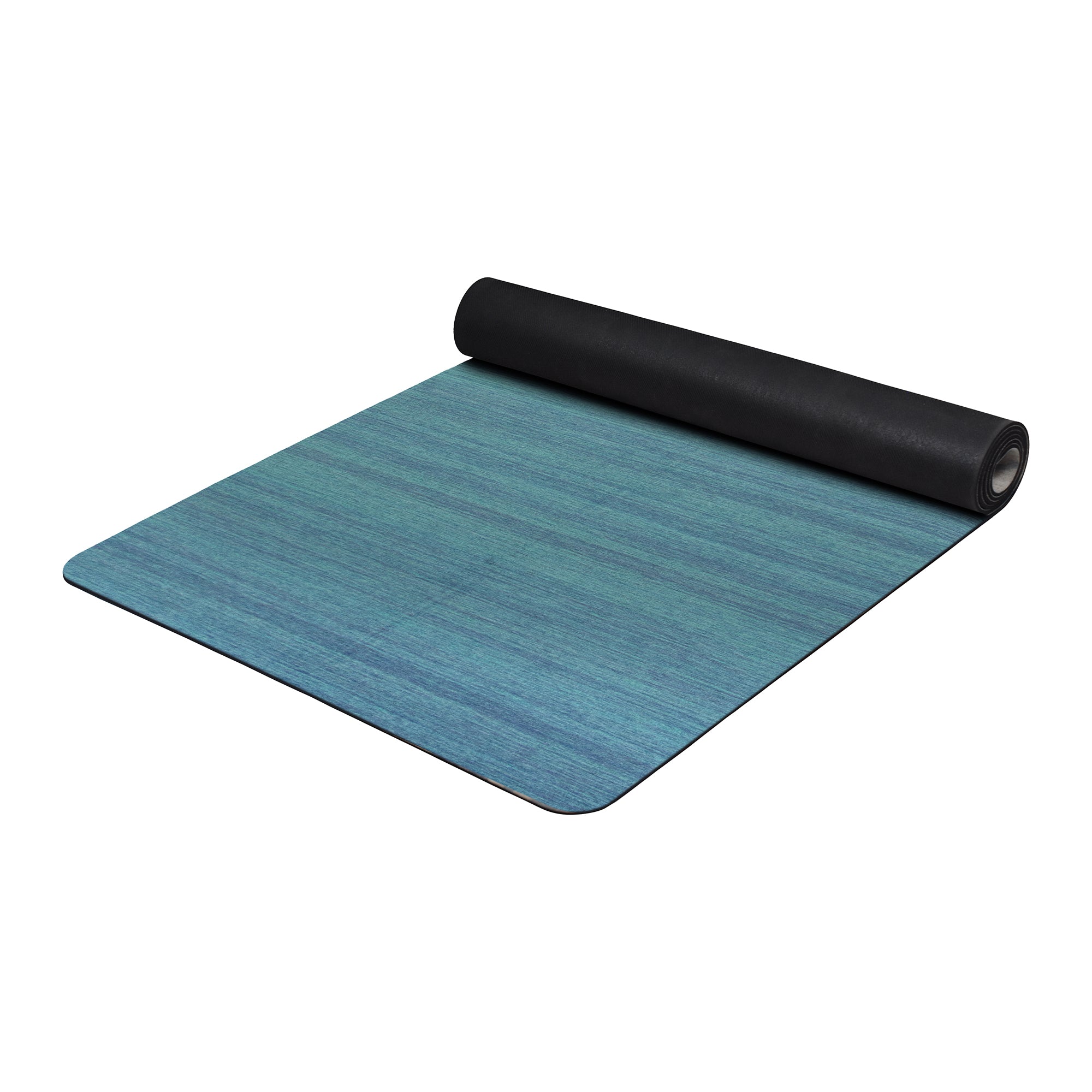 Solid blue washable yoga mat non slip minimalist fitness mat for home workout
