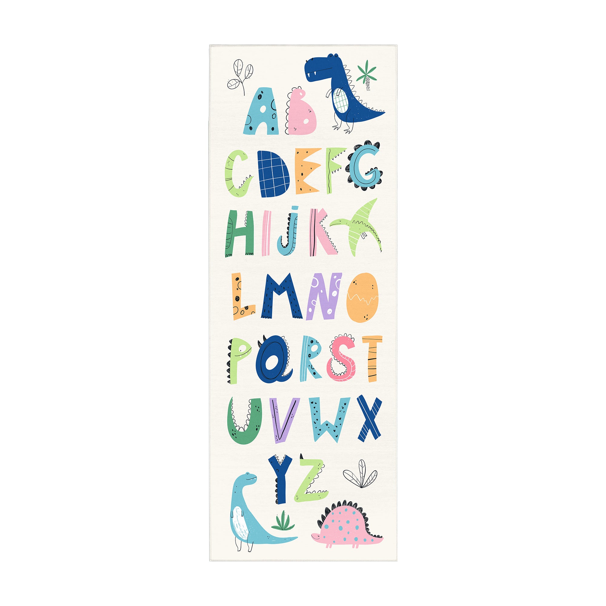 Dinosaur ABCs Machine Washable Rug