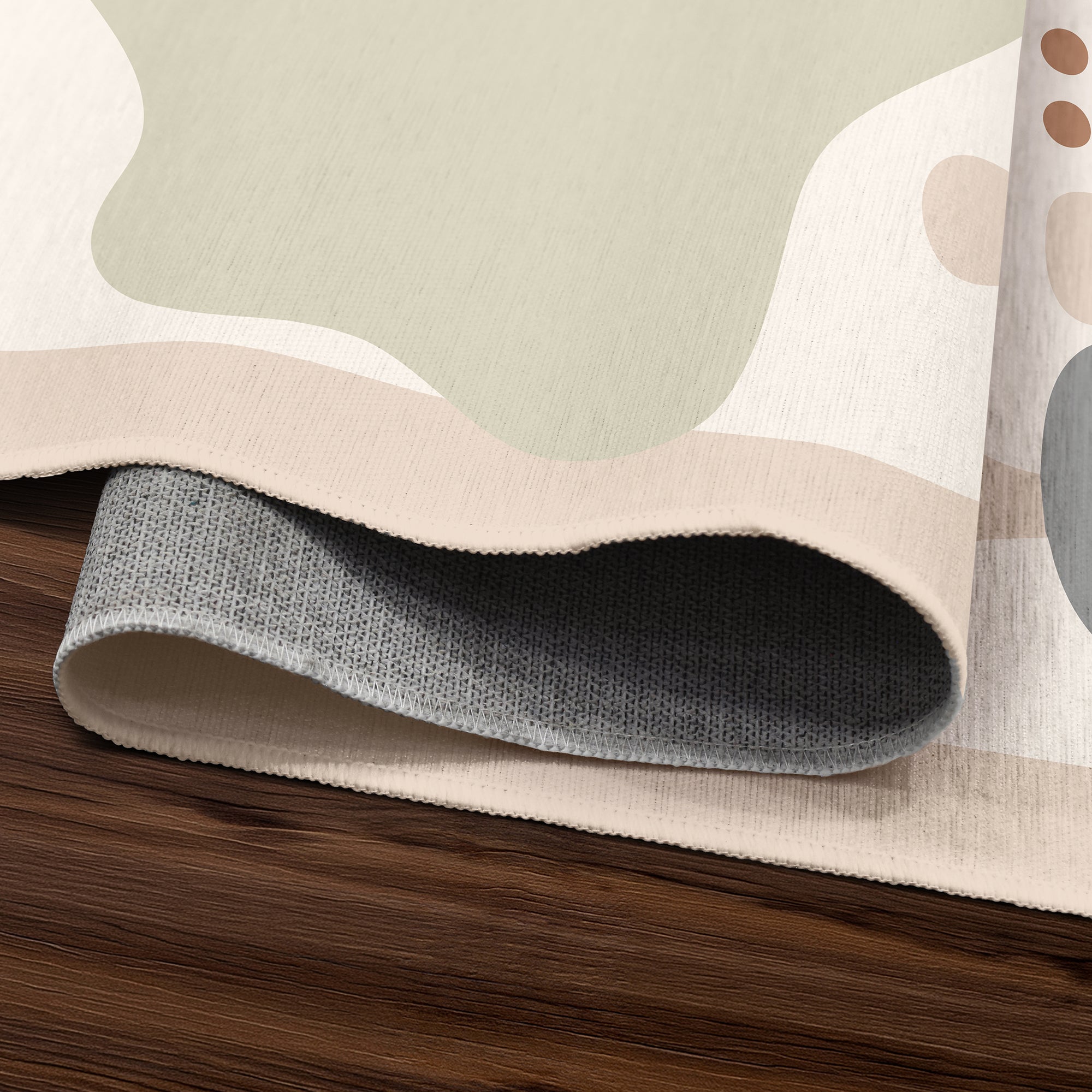 Mushy Mushrooms Machine Washable Rug