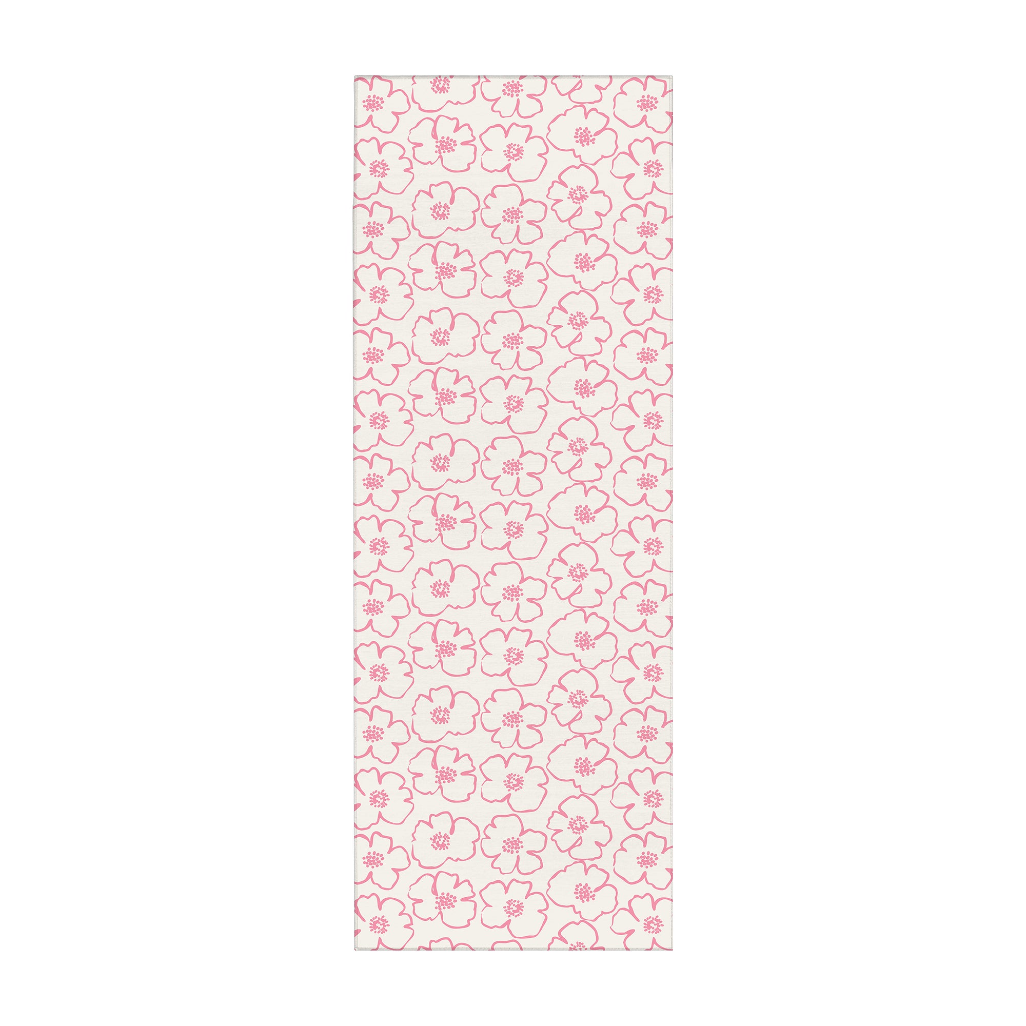 Chloe Floral Pattern Machine Washable Rug