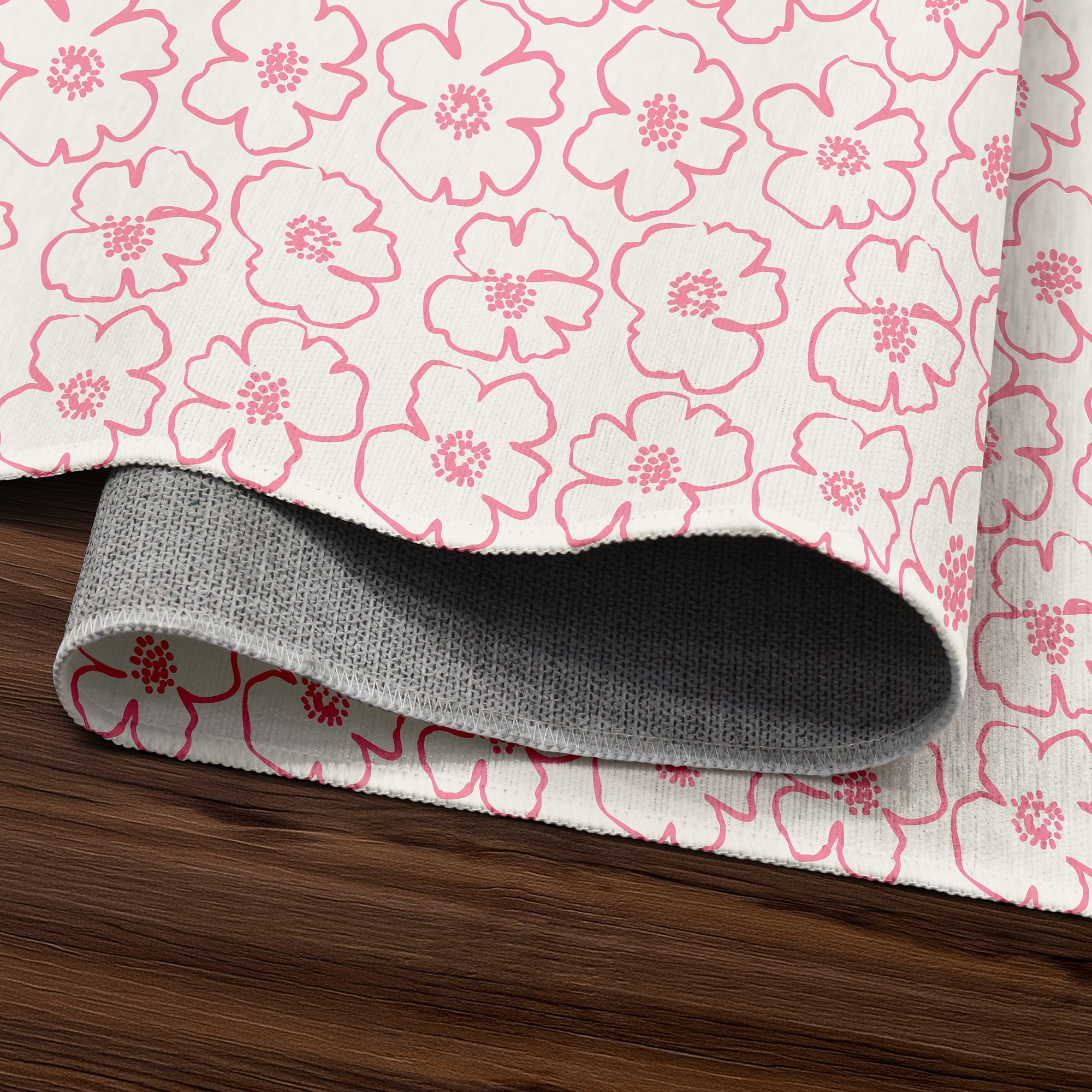 Chloe Floral Pattern Machine Washable Rug