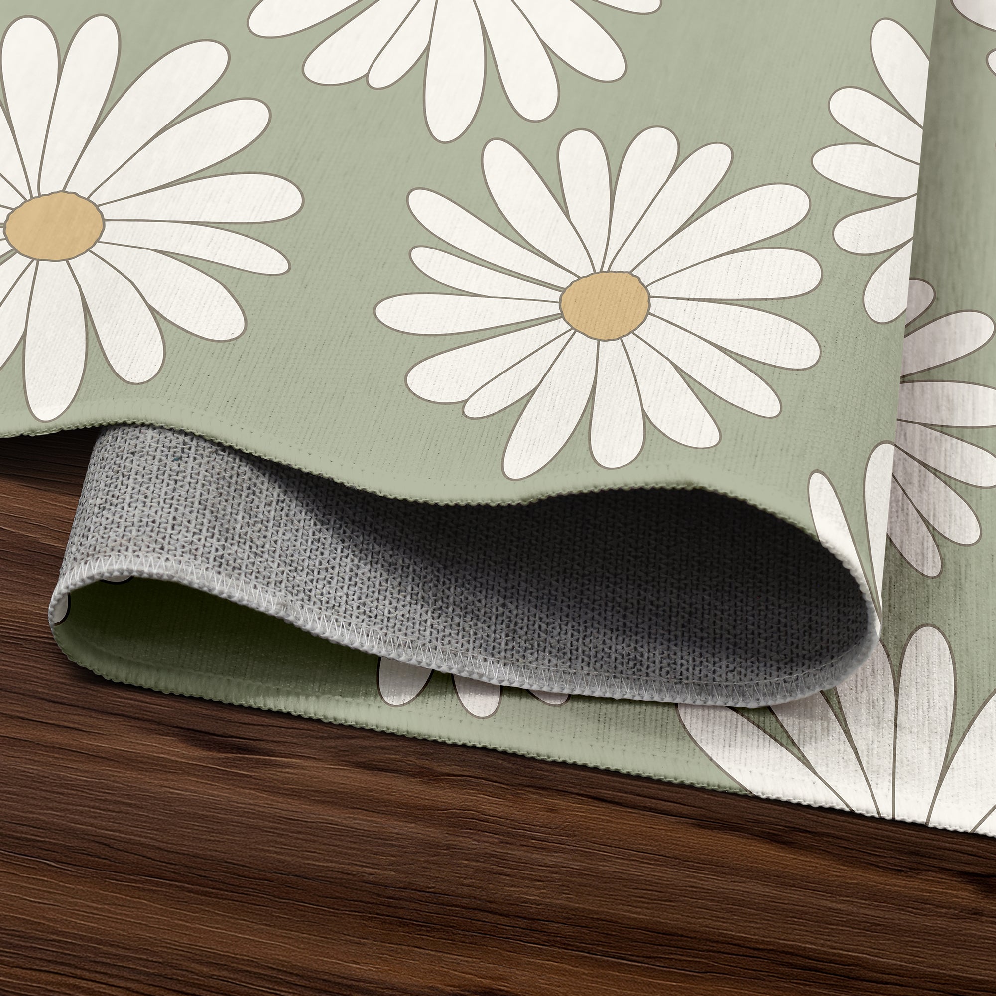 Ayla Daisies Machine Washable Rug