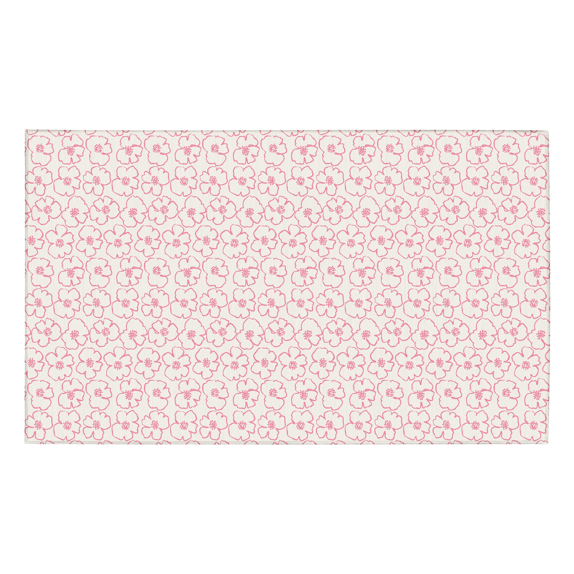 Chloe Floral Pattern Machine Washable Rug