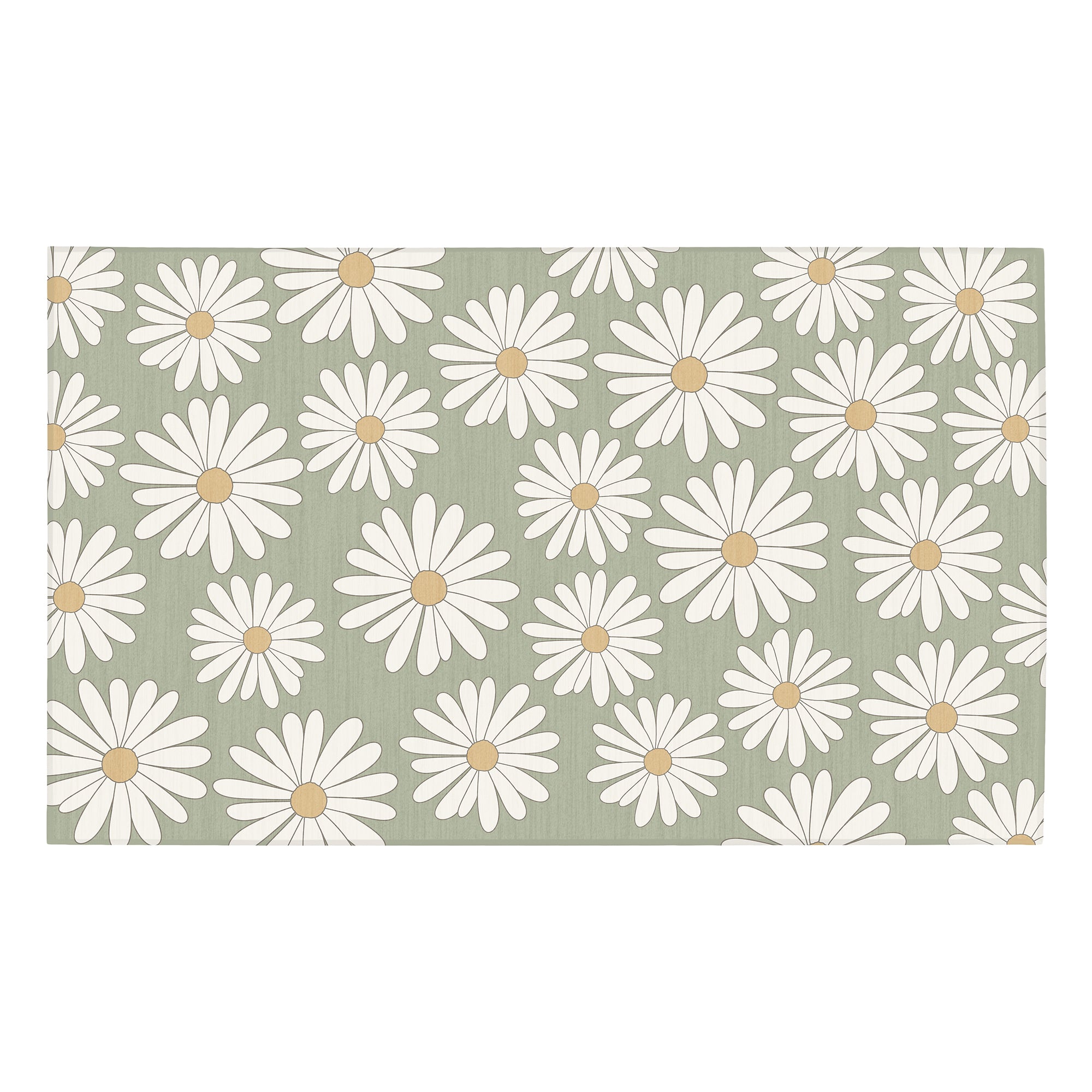 Ayla Daisies Machine Washable Rug