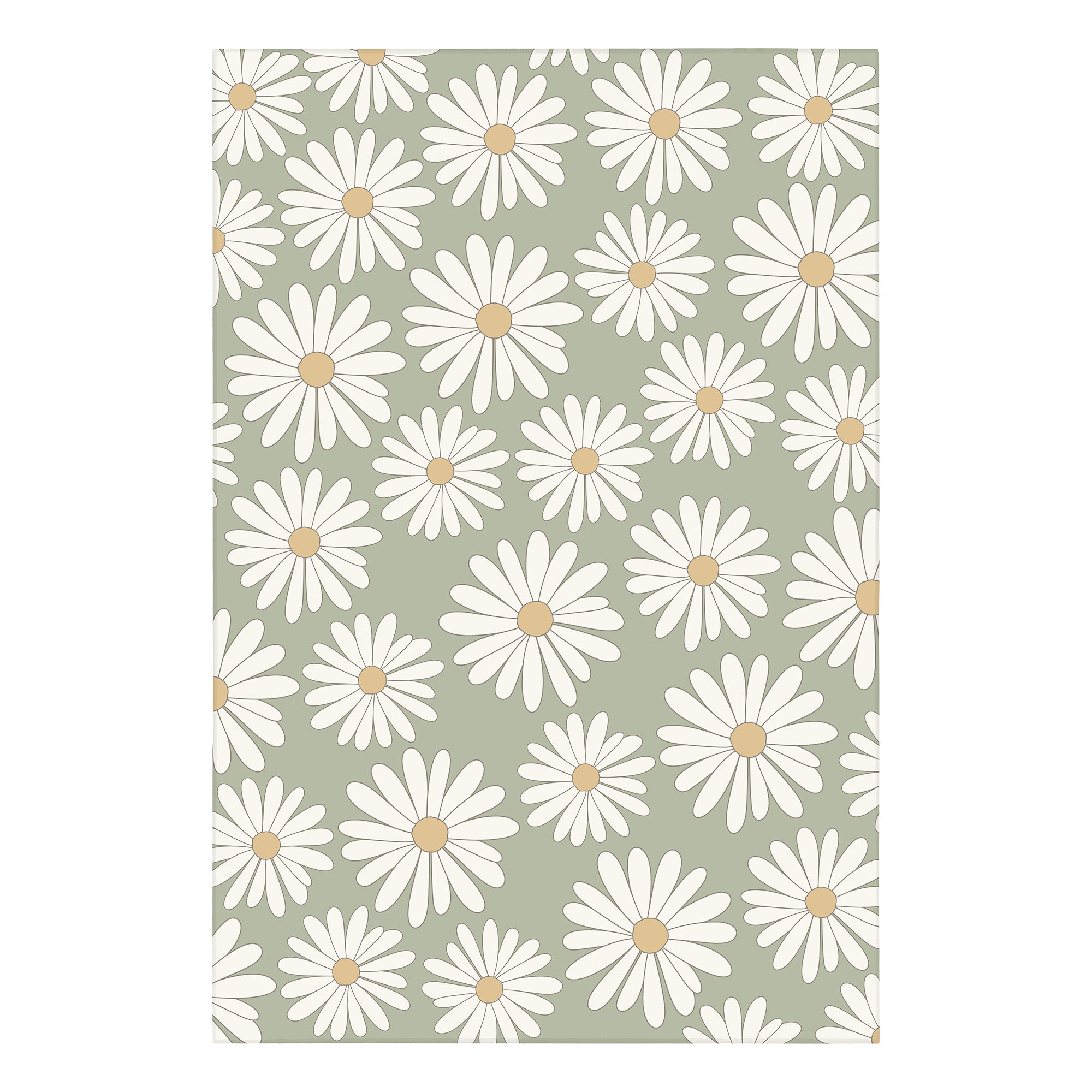 Ayla Daisies Machine Washable Rug