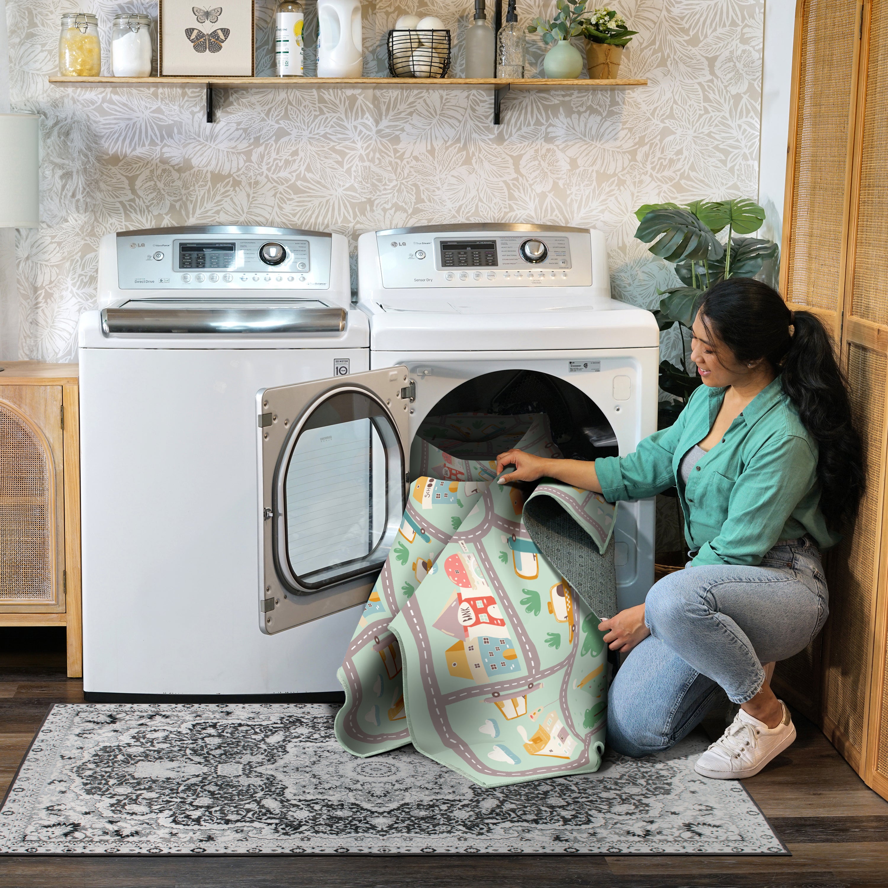 Tiny Town Machine Washable Rug