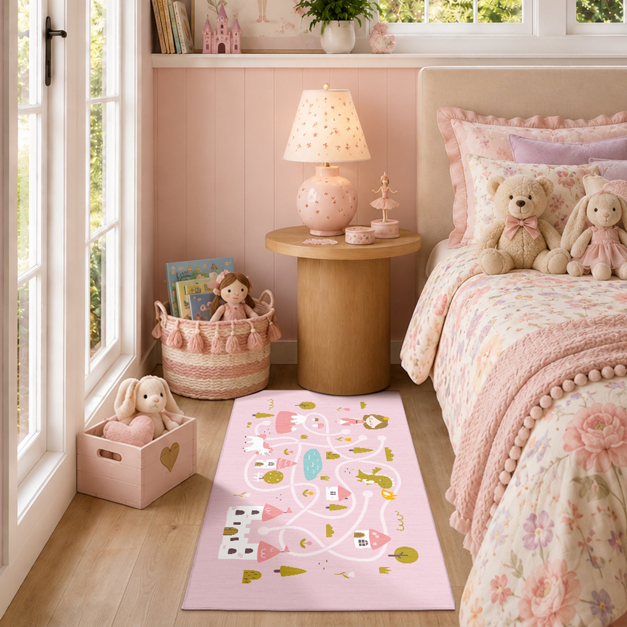Fairy Tale Land Machine Washable Rug
