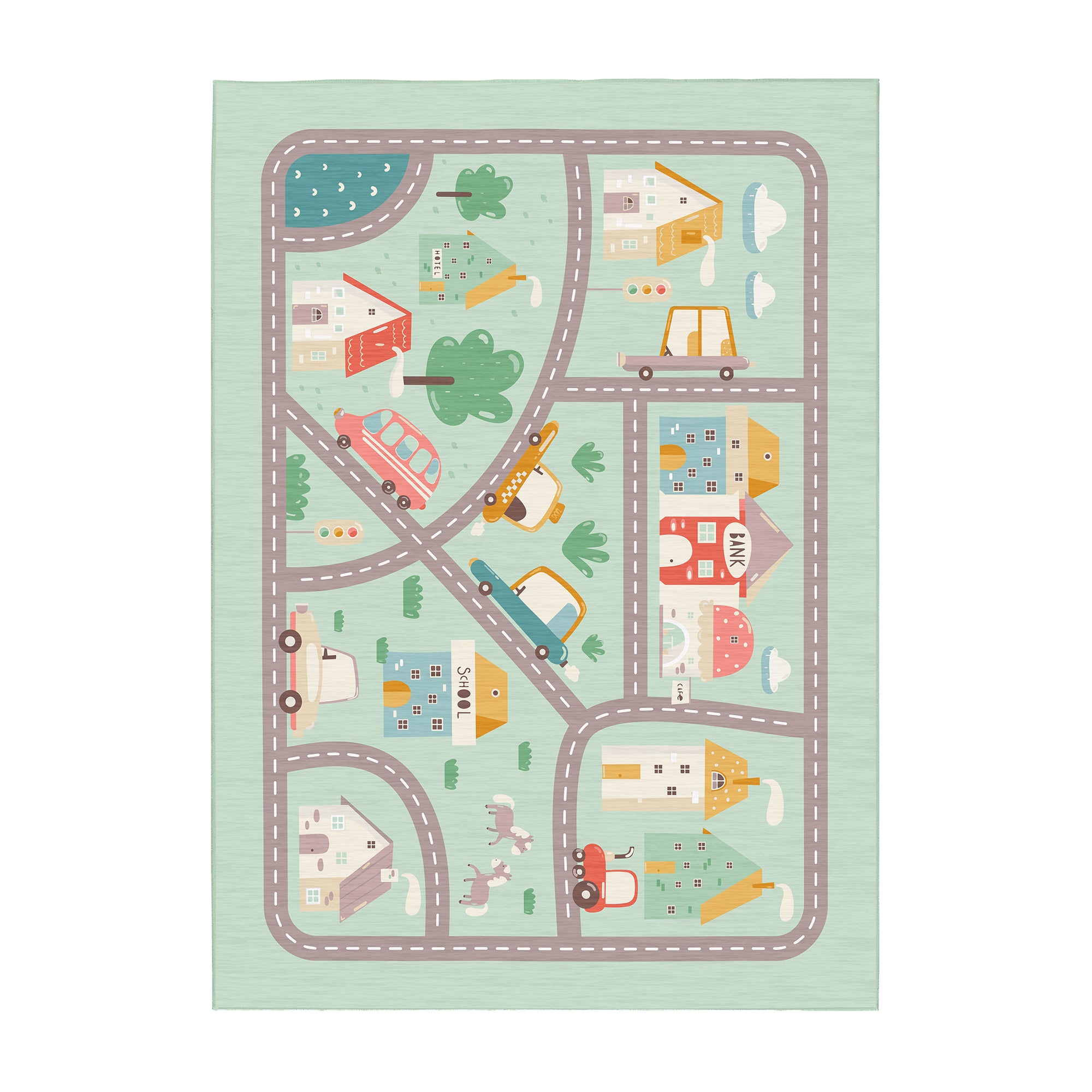 Tiny Town Machine Washable Rug