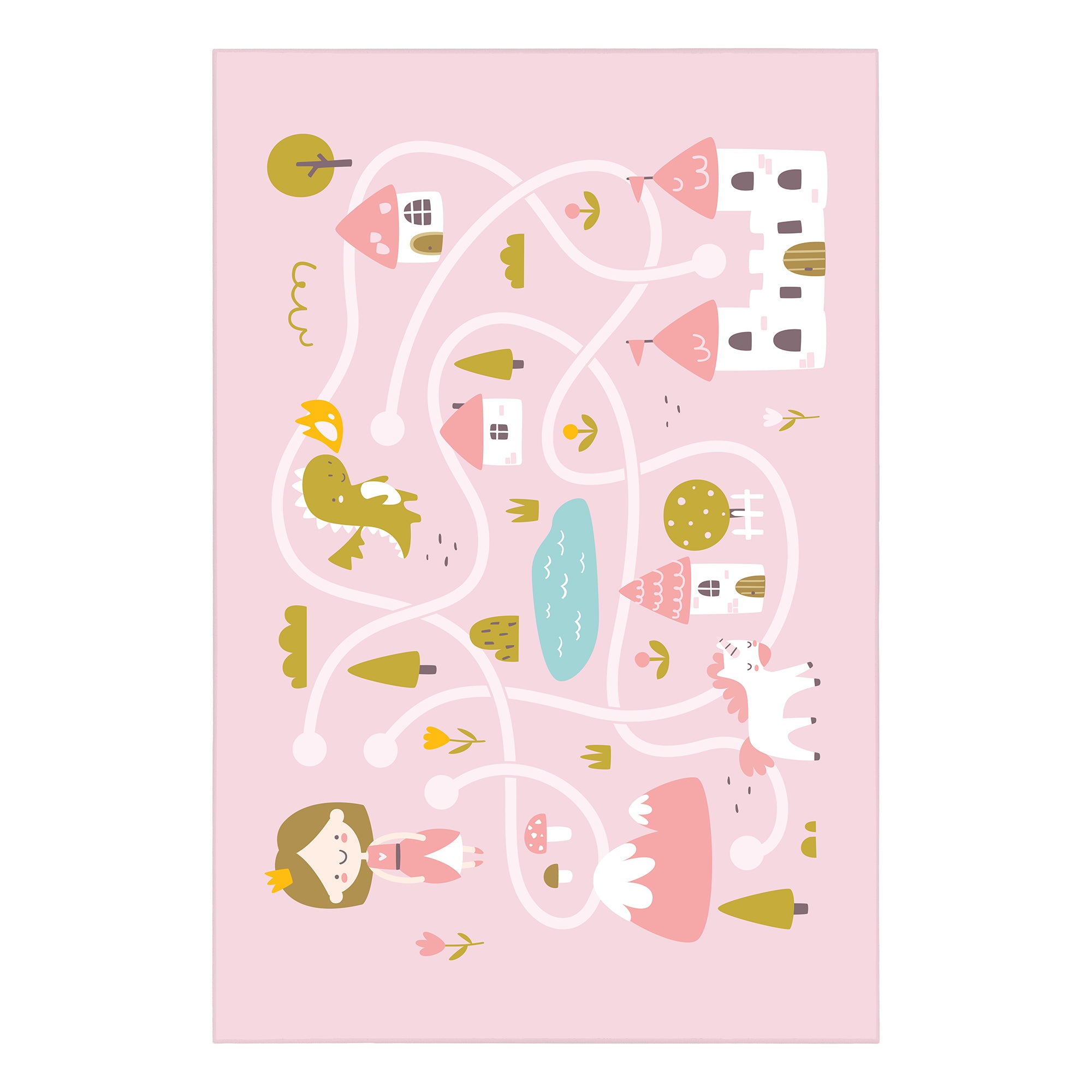 Fairy Tale Land Machine Washable Rug