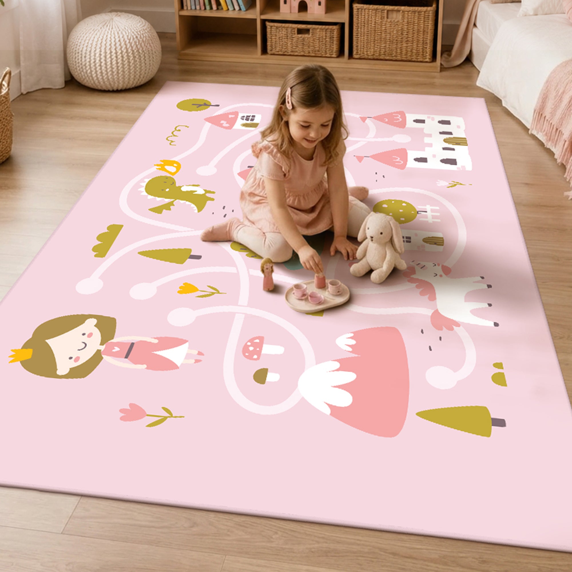 Fairy Tale Land Machine Washable Rug