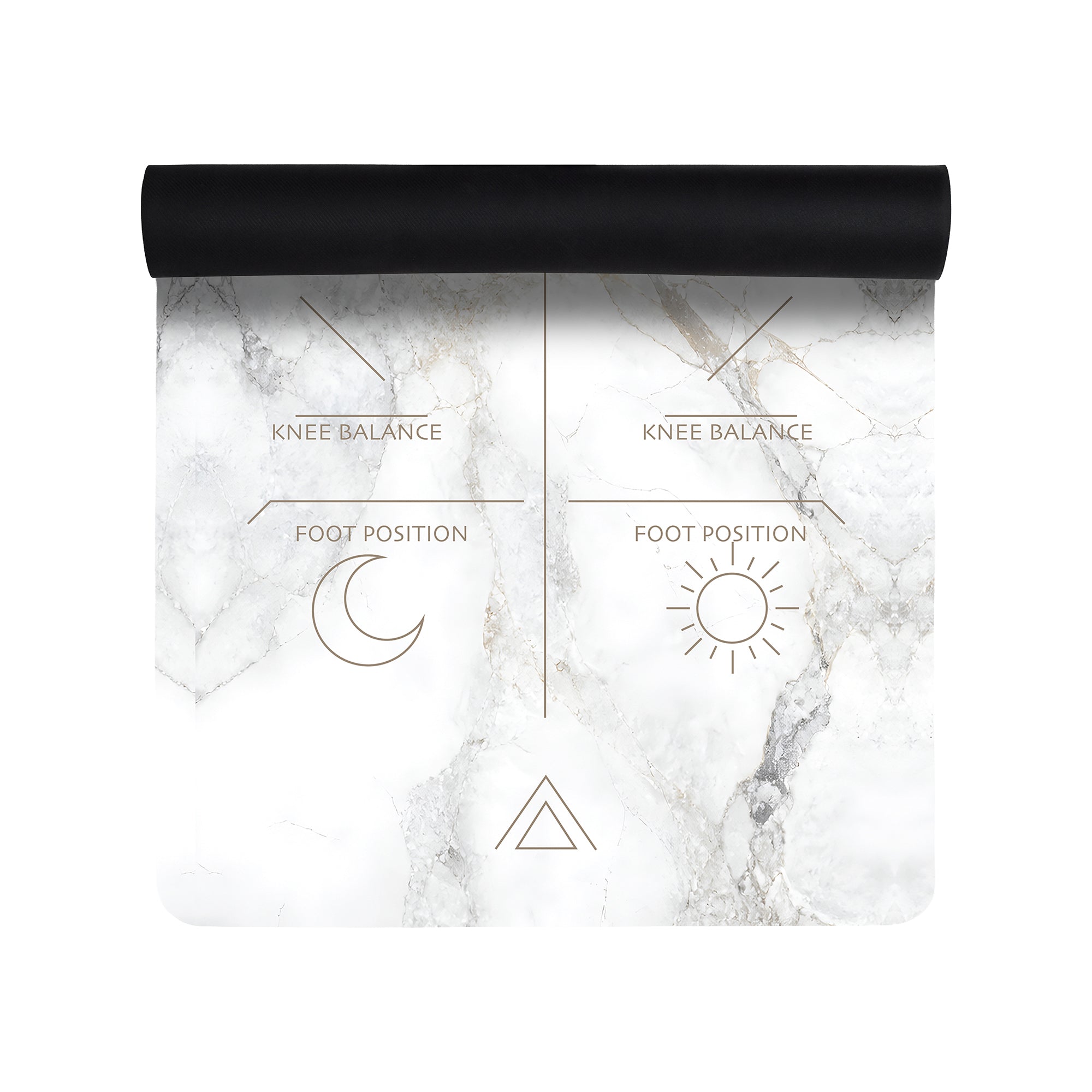 Marble Lotus Alignment 71x27 Anti-Fatigue Washable Yoga Mat