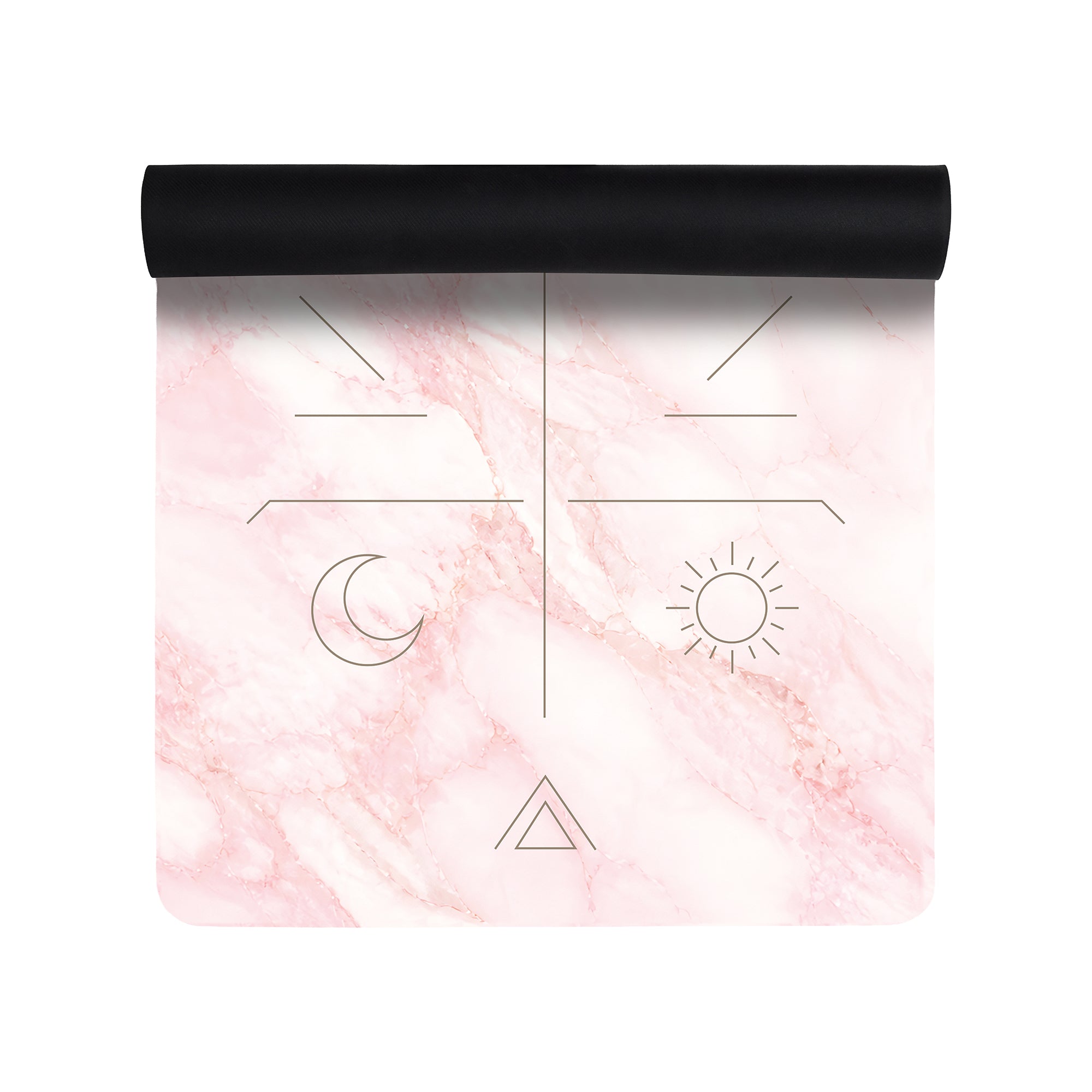 Marble Lotus Alignment Pink 71x27 Anti-Fatigue Washable Yoga Mat