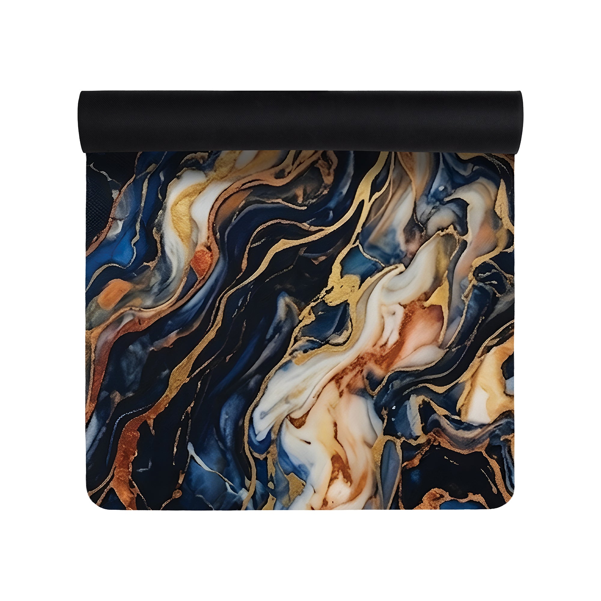 Midnight Marble Gold 71x27 Anti-Fatigue Washable Yoga Mat