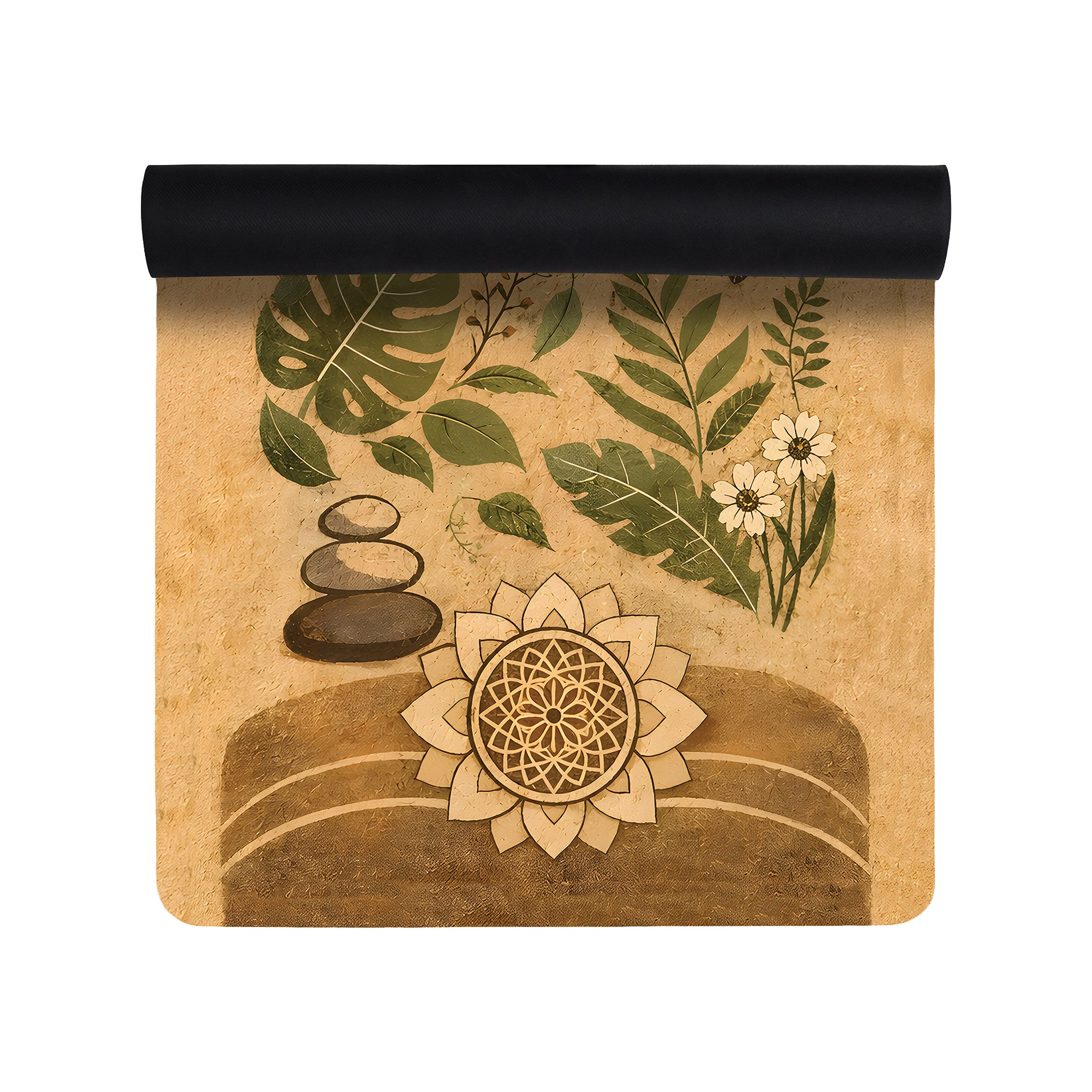 Boho Lotus Garden 71x27 Anti-Fatigue Washable Yoga Mat