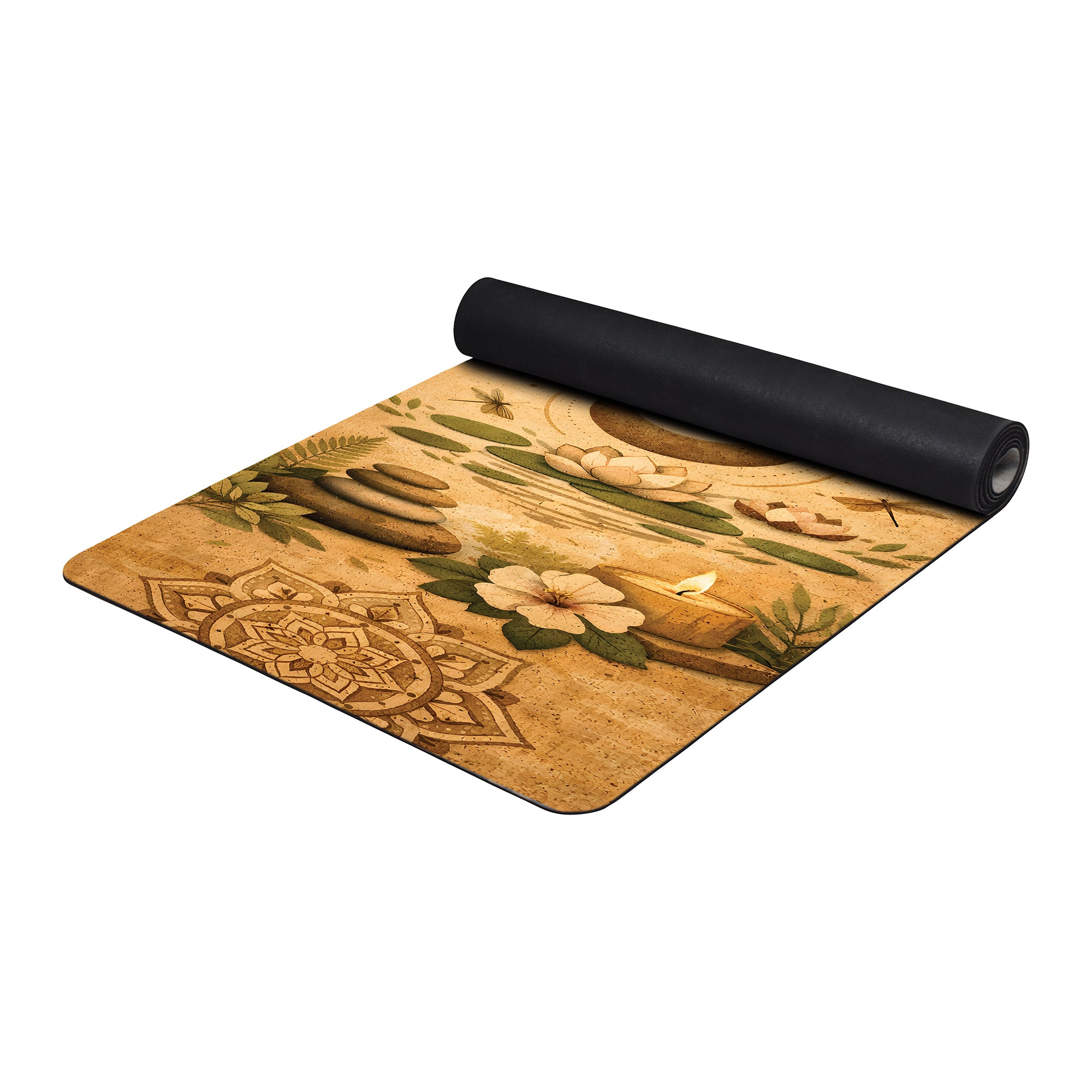 Zen Moonrise Lotus 71x27 Anti-Fatigue Washable Yoga Mat