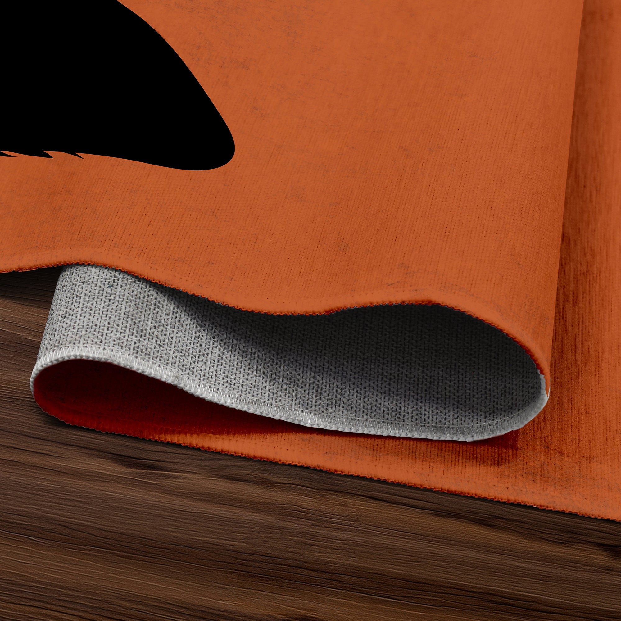 Black Cat Halloween Machine Washable Rug