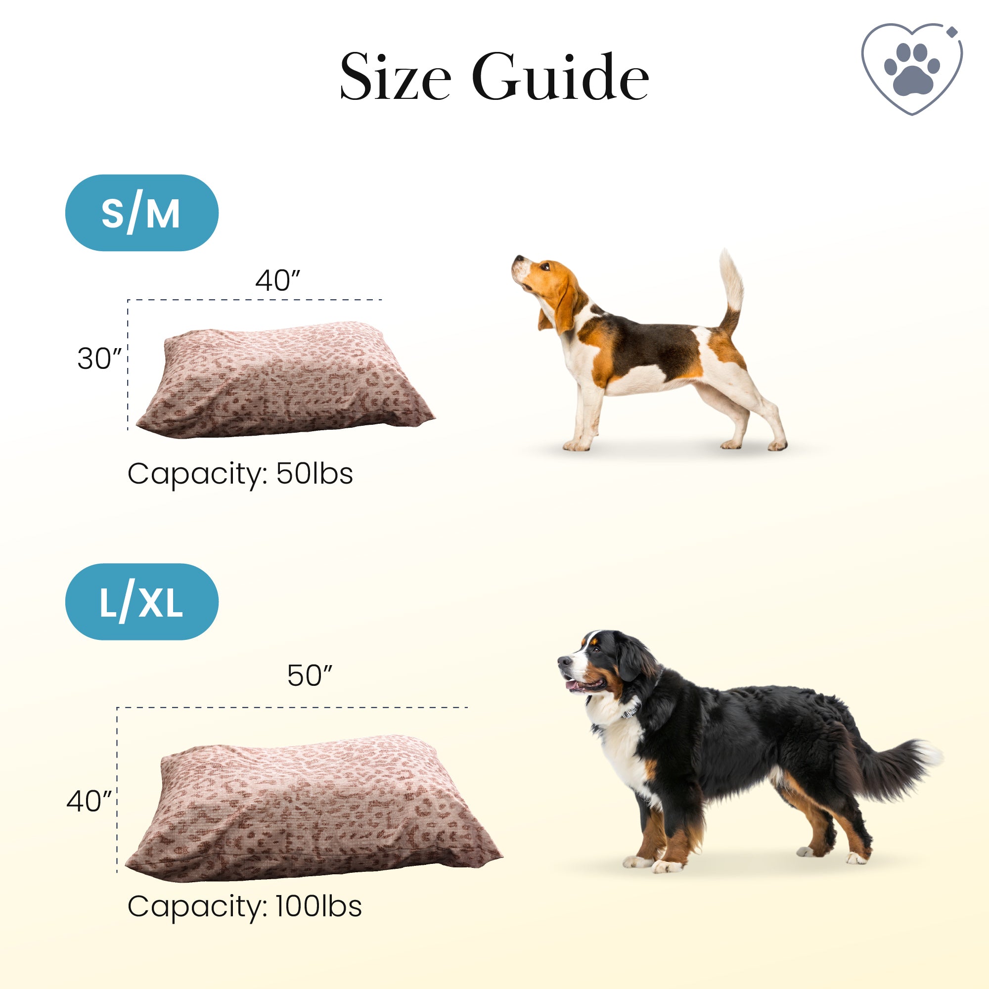Miya Leopard Brown Doggy Bed Pillow Washable Pet Bed
