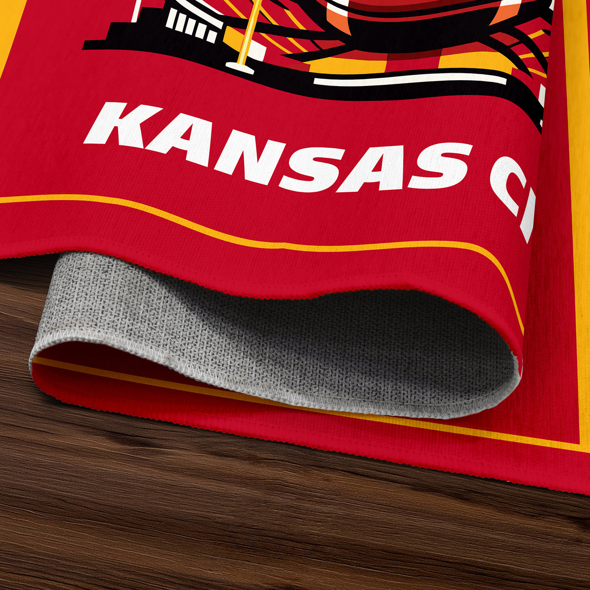 Kansas City Football Machine Washable Rug