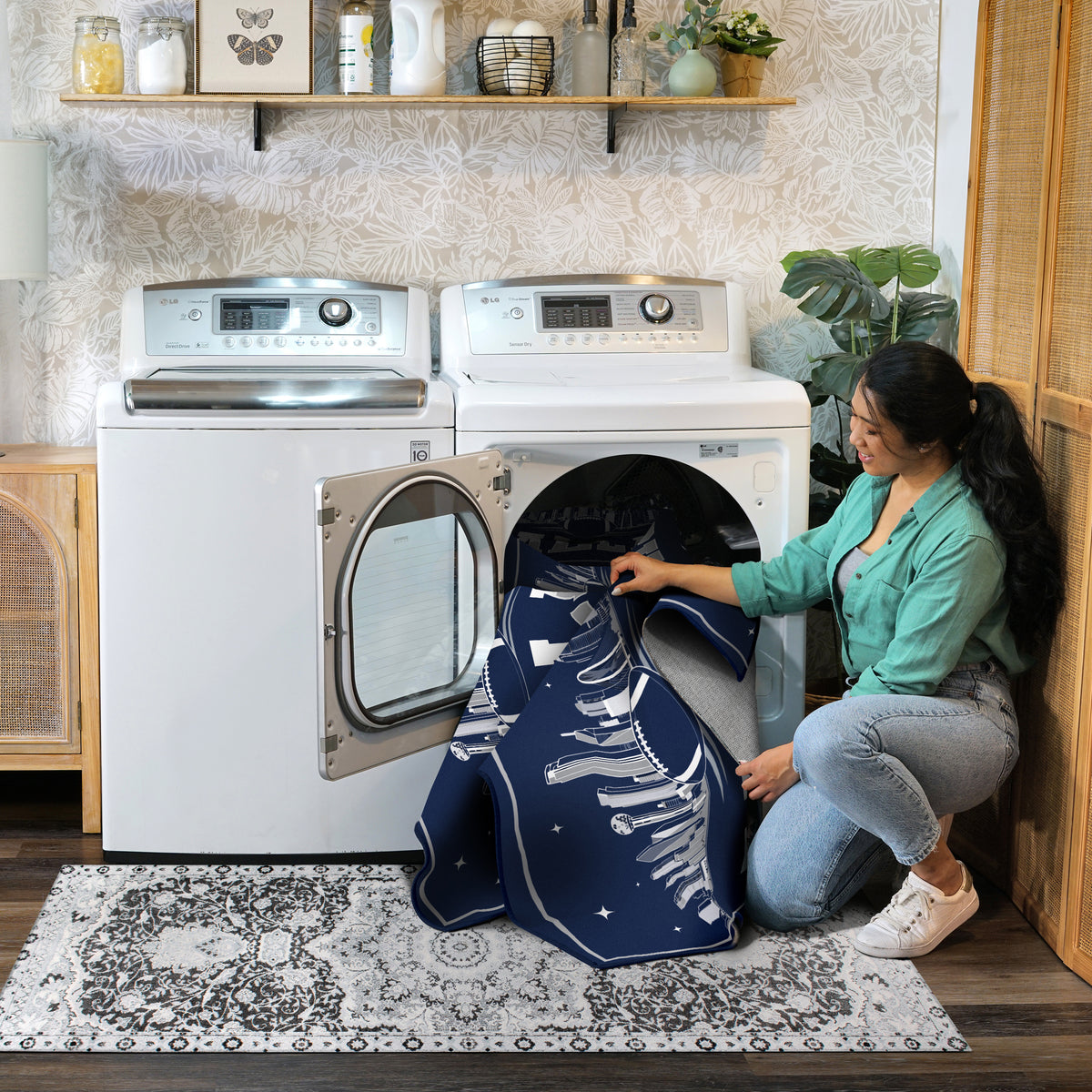 Dallas Football Machine Washable Rug