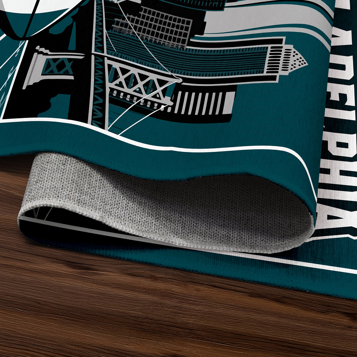 Philadelphia Football Machine Washable Rug