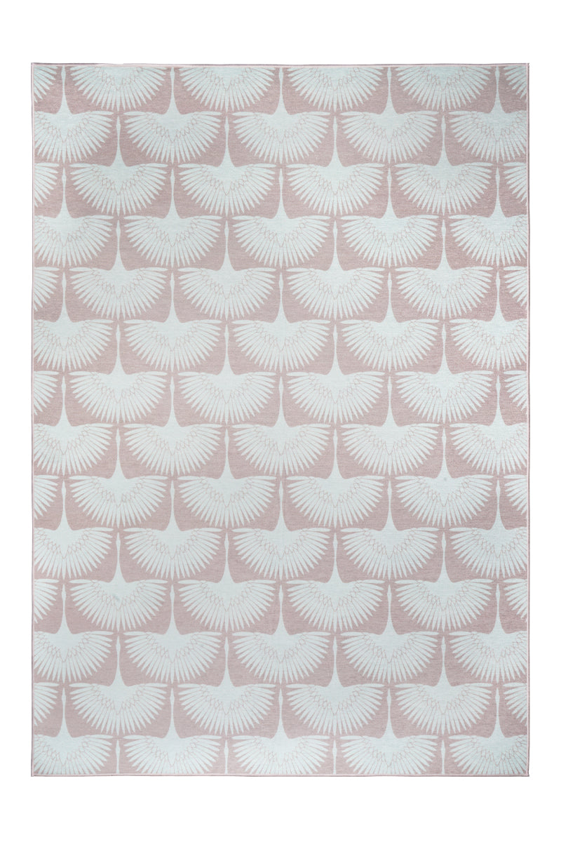 Flock Petal Pink Washable Rug