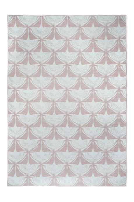 Flock Petal Pink Washable Rug