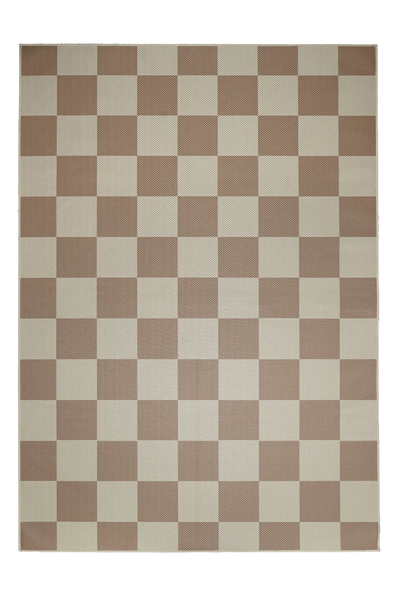 Jute Jaya Checkered Natural Washable Rug 5'x7'