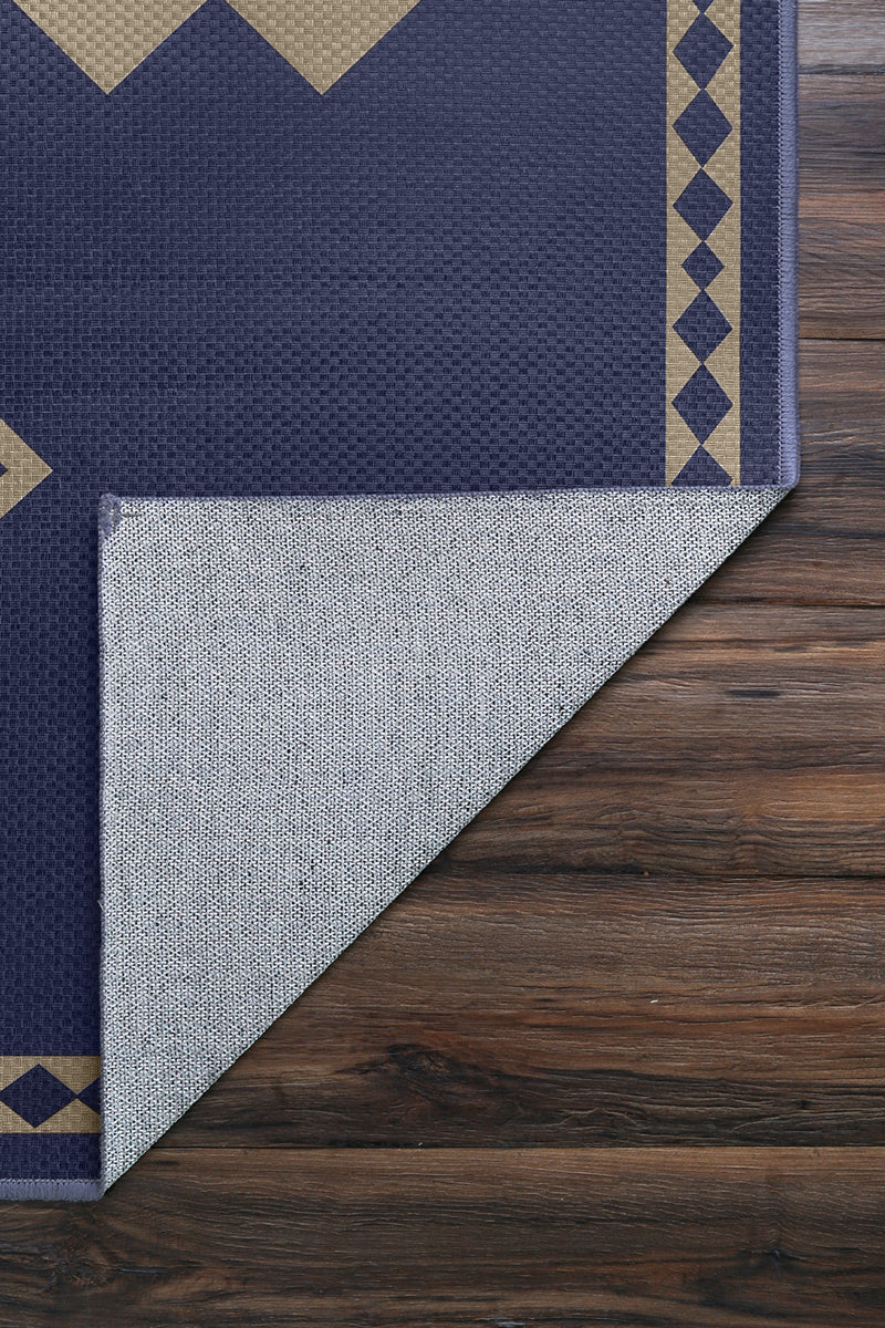 Jute Kilim Kiki Navy Washable Rug 5'x7'