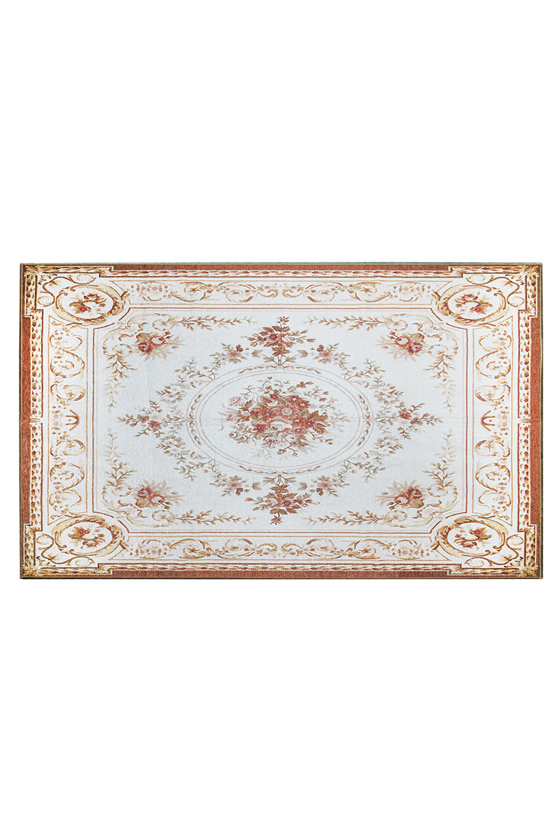 Aubusson Beige Washable Rug