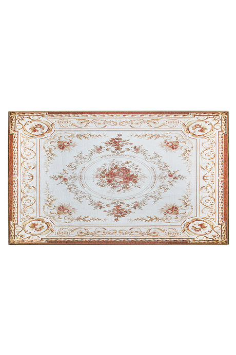 Aubusson Beige Washable Rug