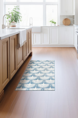 Flock Colfax Blue Washable Rug