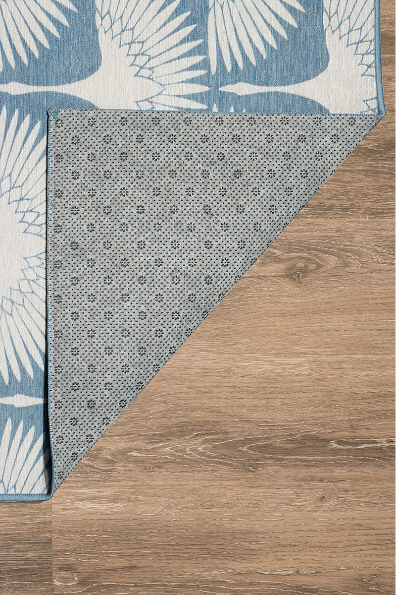 Flock Colfax Blue Washable Rug