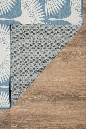 Flock Colfax Blue Washable Rug