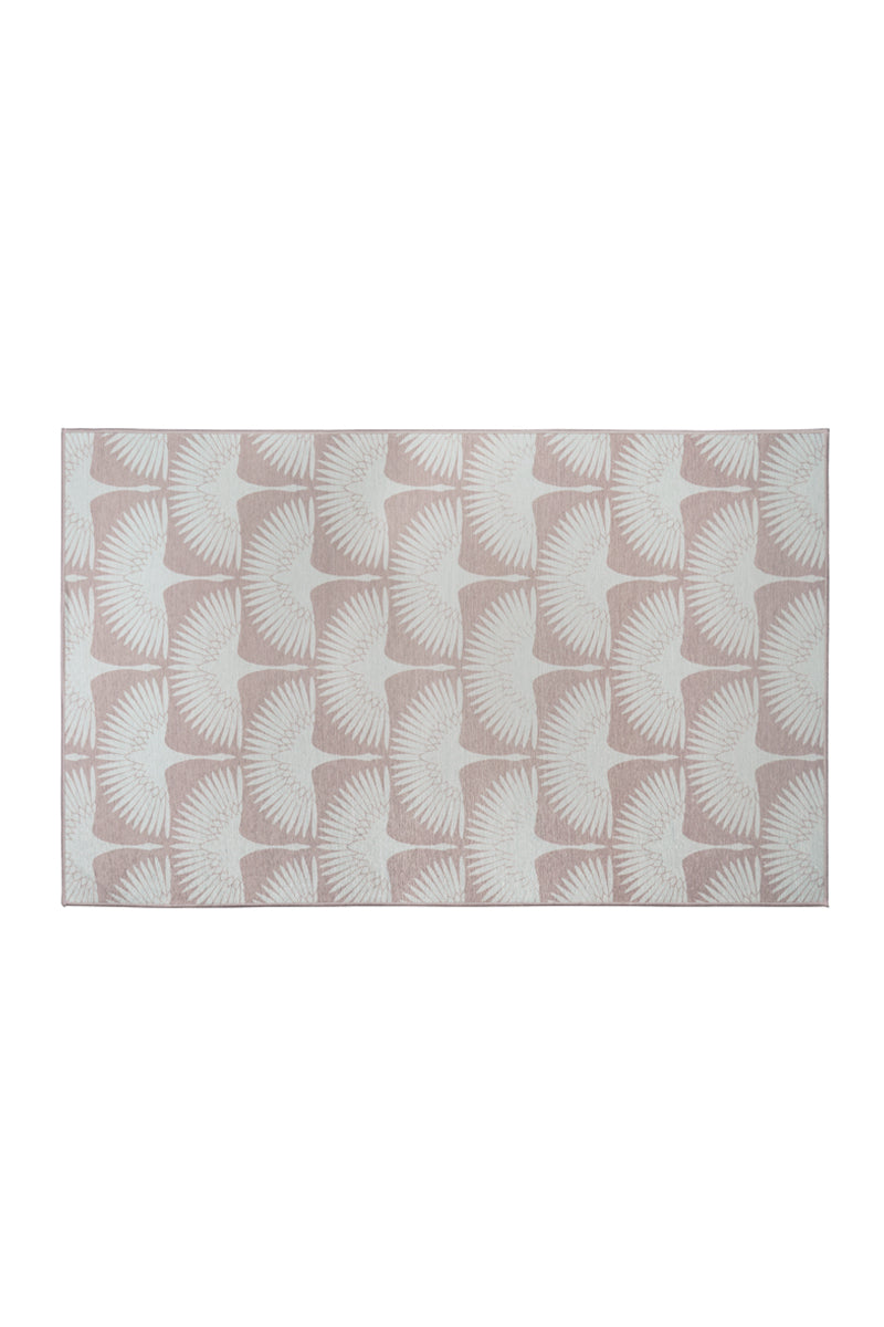 Flock Petal Pink Washable Rug