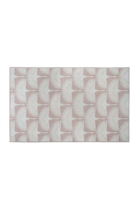 Flock Petal Pink Washable Rug